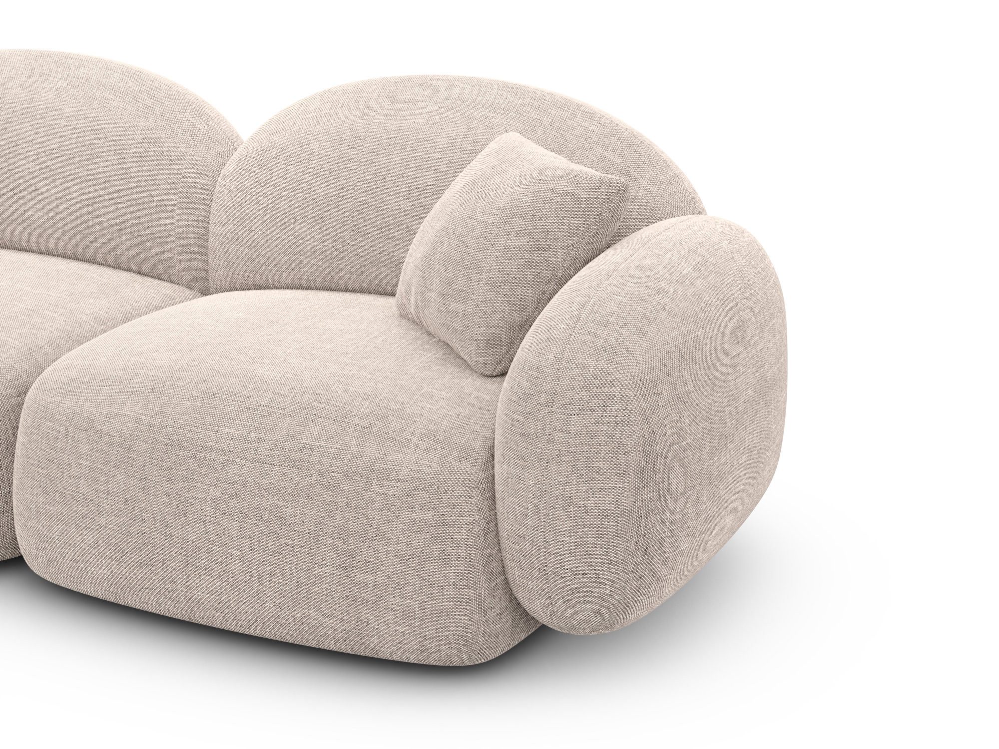 Sofa Dreams Wohnlandschaft XL Wohnlandschaft Mirello U-Form aus Stoff, Wohnlandschaft, U-Form, Moderne Wohnlandschaft in U-Form, 2 Zierkissen inklusive – Bild 5 von 5