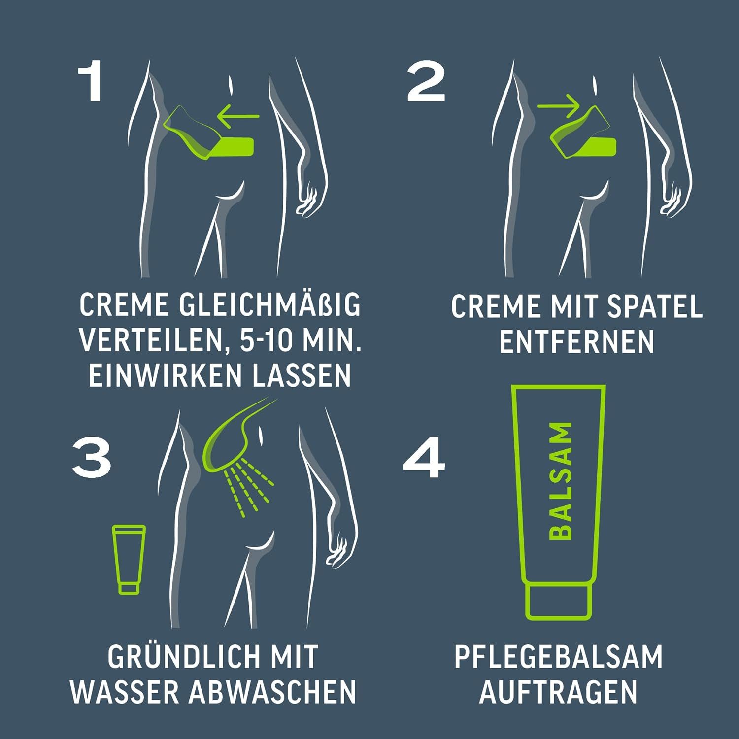 Veet MEN Enthaarungscreme (100 ml) & Pflegebalsam (50 ml), Intim-Haarentfernungs-Set, 2 St., - schnell & einfach