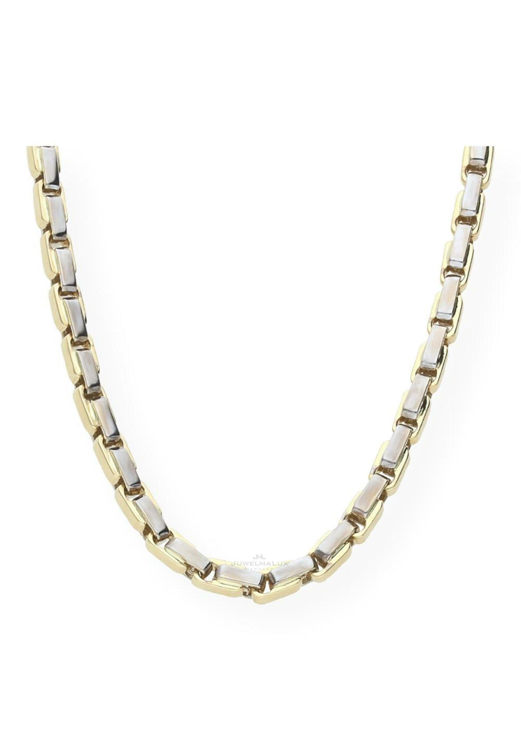 JuwelmaLux Goldkette Halskette gold Herren Venezia (1-tlg), 585er Weiß-/  Gelbgold 14 Karat, inkl. Schmuckschachtel