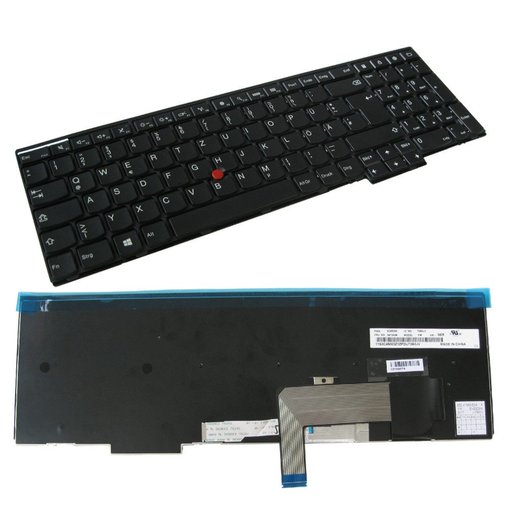 Trade-Shop Ersatzteil passend für Lenovo IBM Thinkpad 04Y2360, 04Y2374, 04Y2387 Tastatur (Tasten: Deutsch, QWERTZ / mit Trackpoint / mit Hintergrundbeleuchtung)