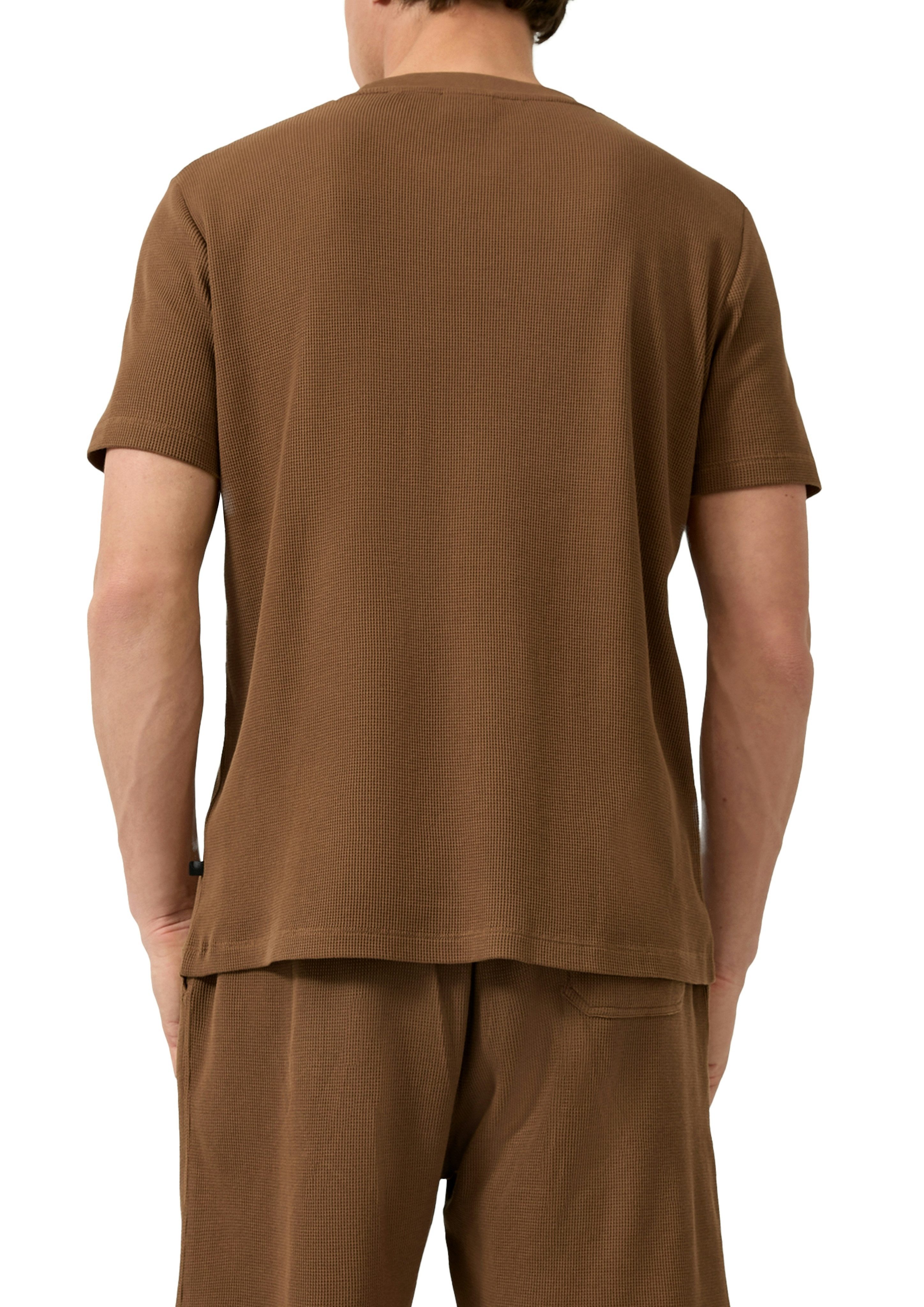 s.Oliver Rundhalsshirt Kurzarmshirt mit Brusttasche und Leinen – Bild 2 von 4