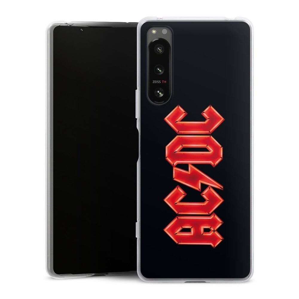 DeinDesign Handyhülle ACDC Logo Offizielles Lizenzprodukt ACDC Logo Large, Sony Xperia 5 IV Silikon Hülle Bumper Case Handy Schutzhülle