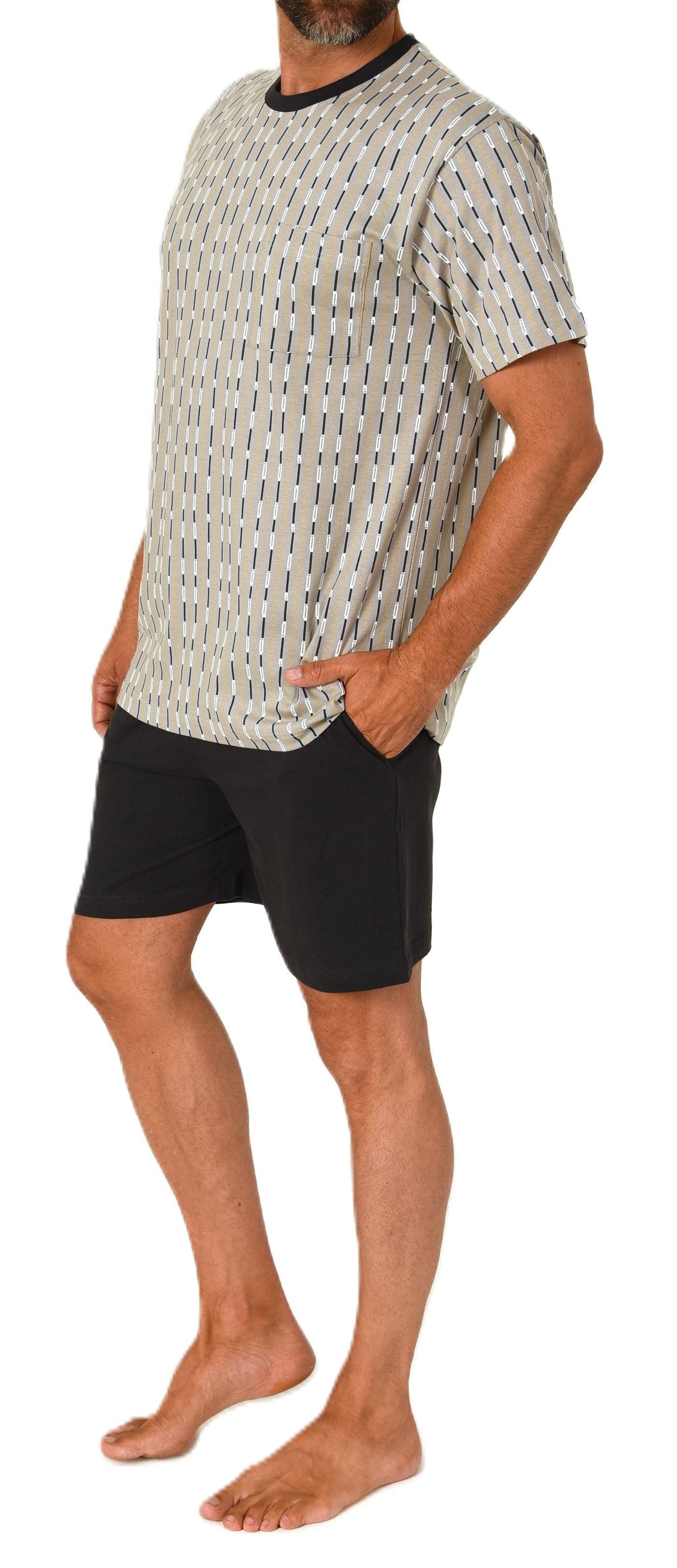 Normann Pyjama Normann Herren kurzarm Schlafanzug Shorty Pyjama