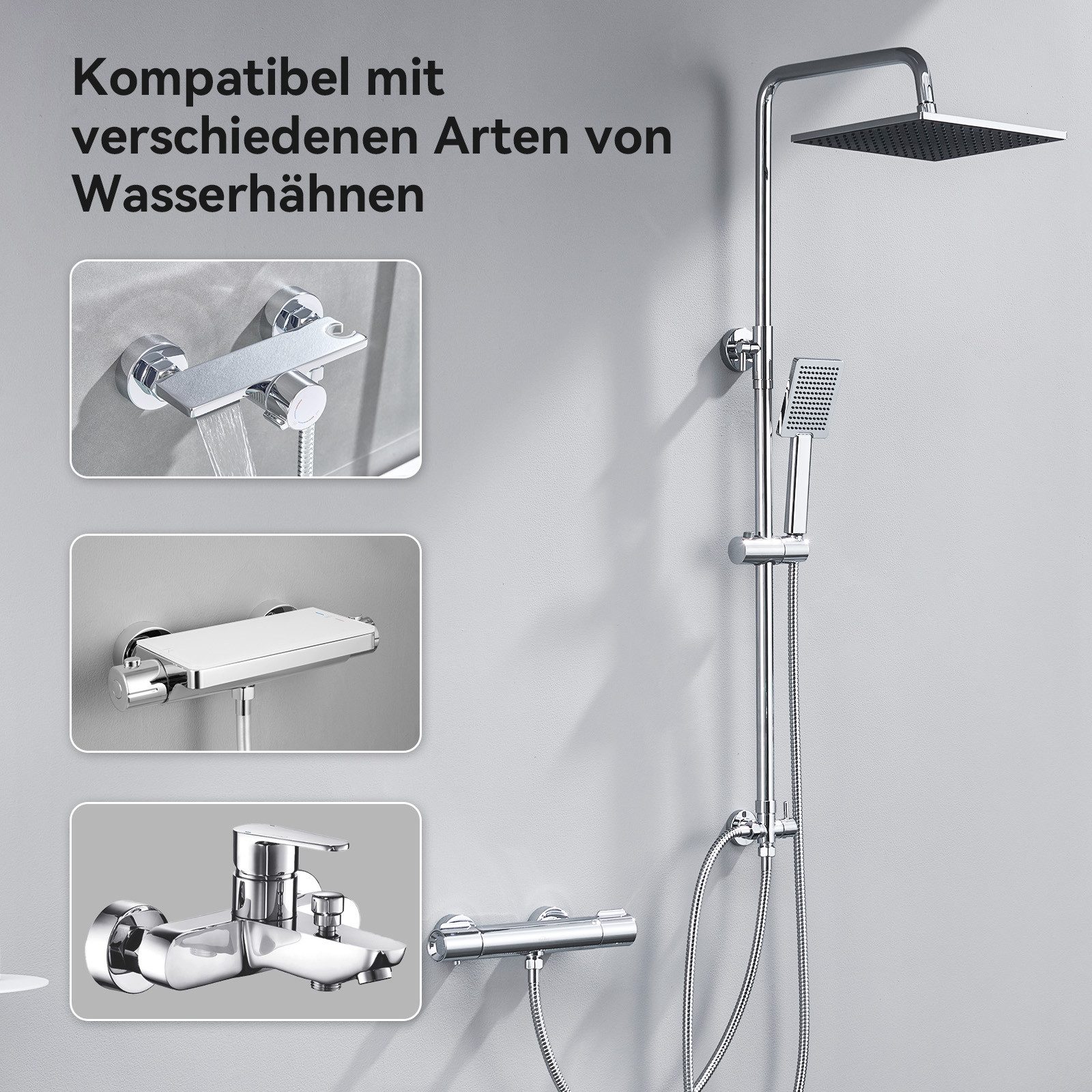 DERW MAX Brausegarnitur Duschsystem ohne Wasserhahn günstig online kaufen