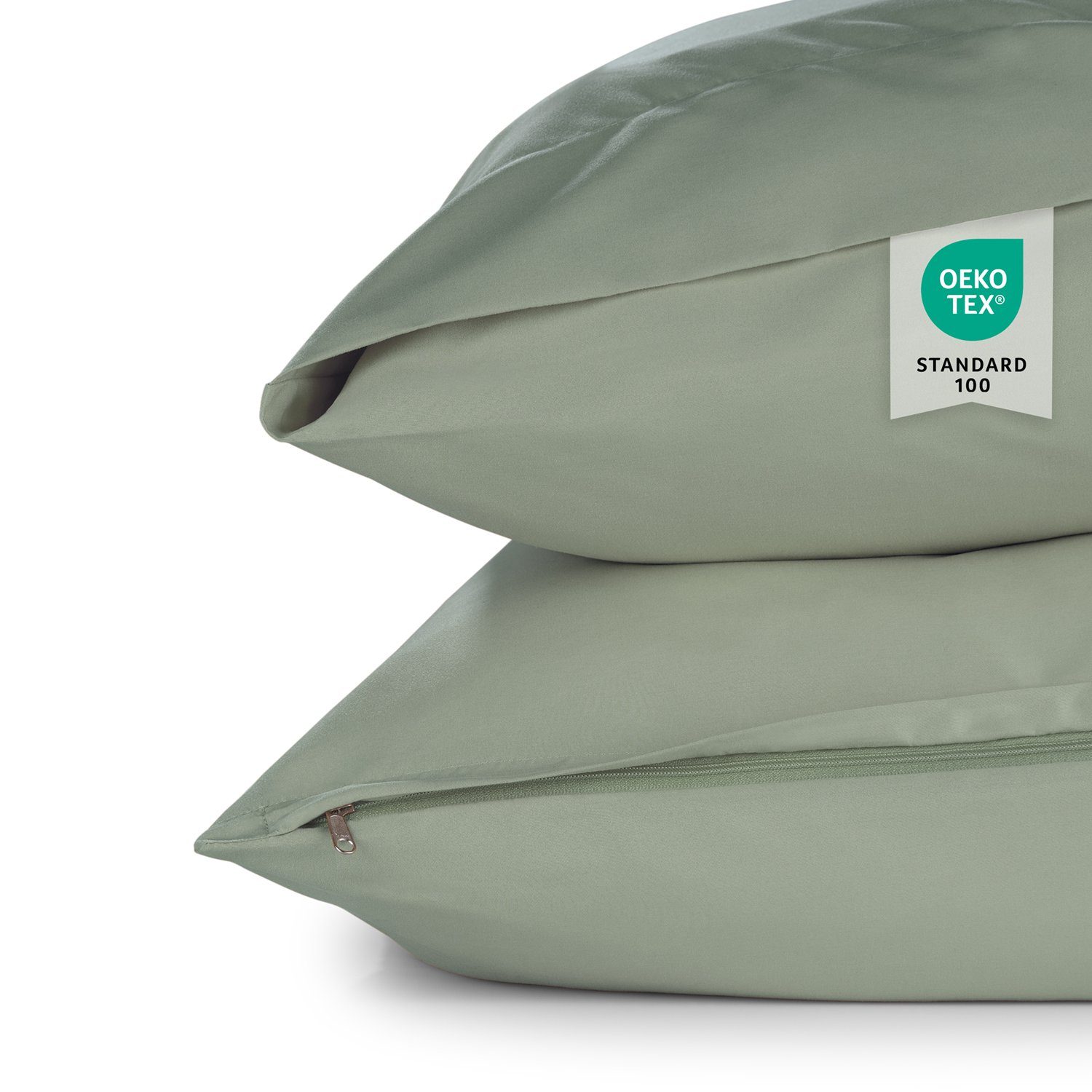 Blumtal Kissenbezüge aus gebürstetem Mikrofaser-Gewebe - Oeko-TEX zert. Kissenbezüge, (2 Stück), mit Reißverschluss oder Verschlusslasche