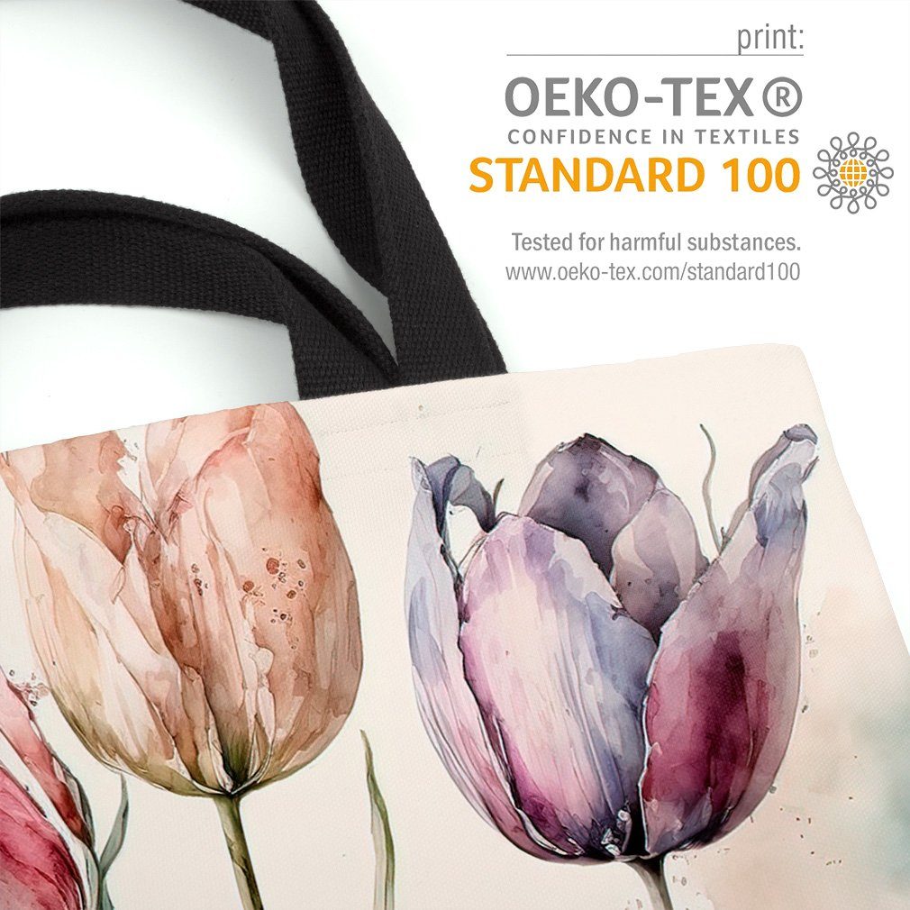 VOID Henkeltasche (1-tlg), Frühling Tulpen Ostern Tasche Einkaufstasche Geschenk Shopper Bag