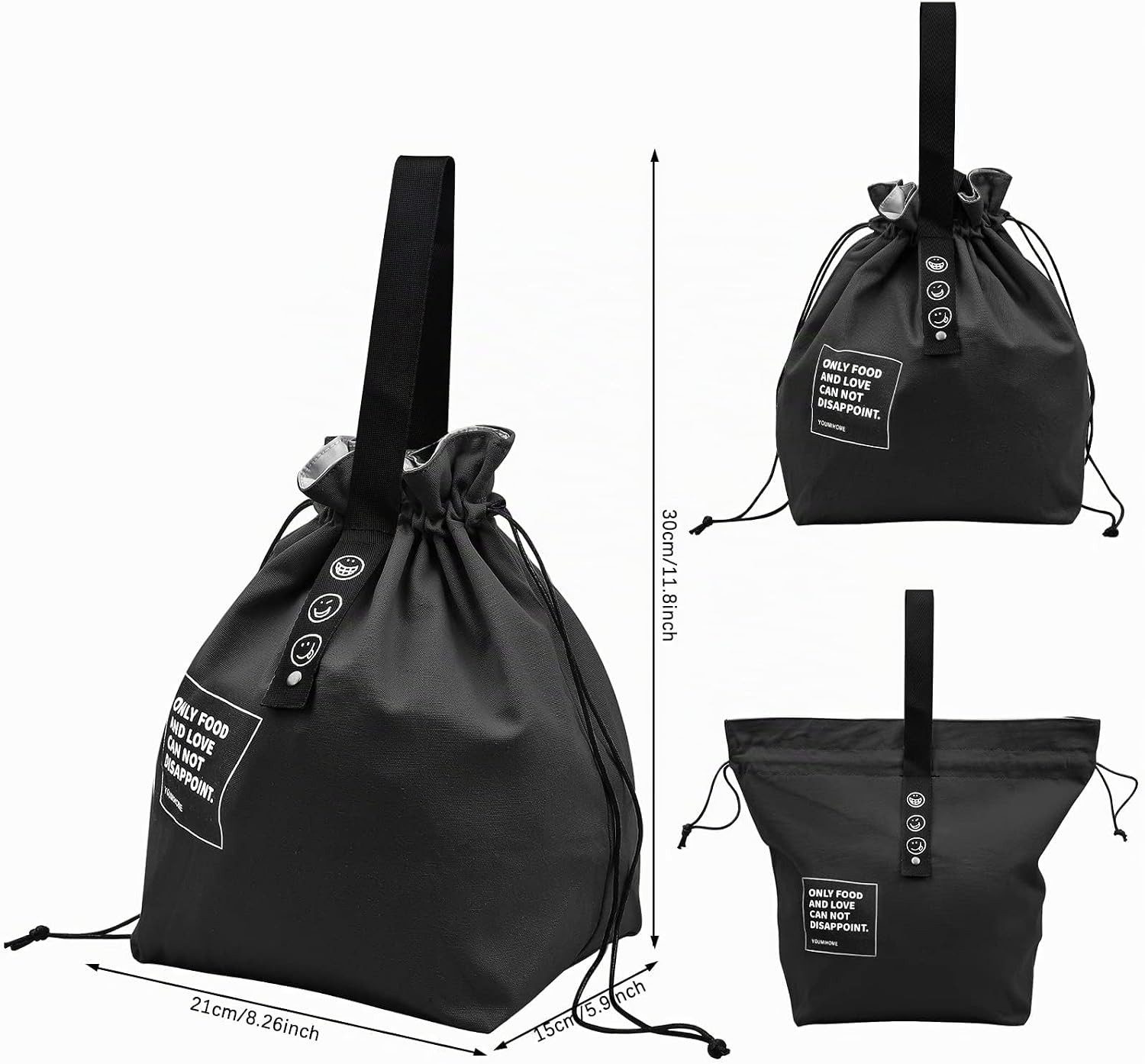 Diwzbyn Kühltasche Lunch Tasche, 9L Klein Picknicktasche, Bento Tasche, Isoliertasche, Lunchpaket Tasche für Arbeit Schule Unterwegs – Bild 2 von 5