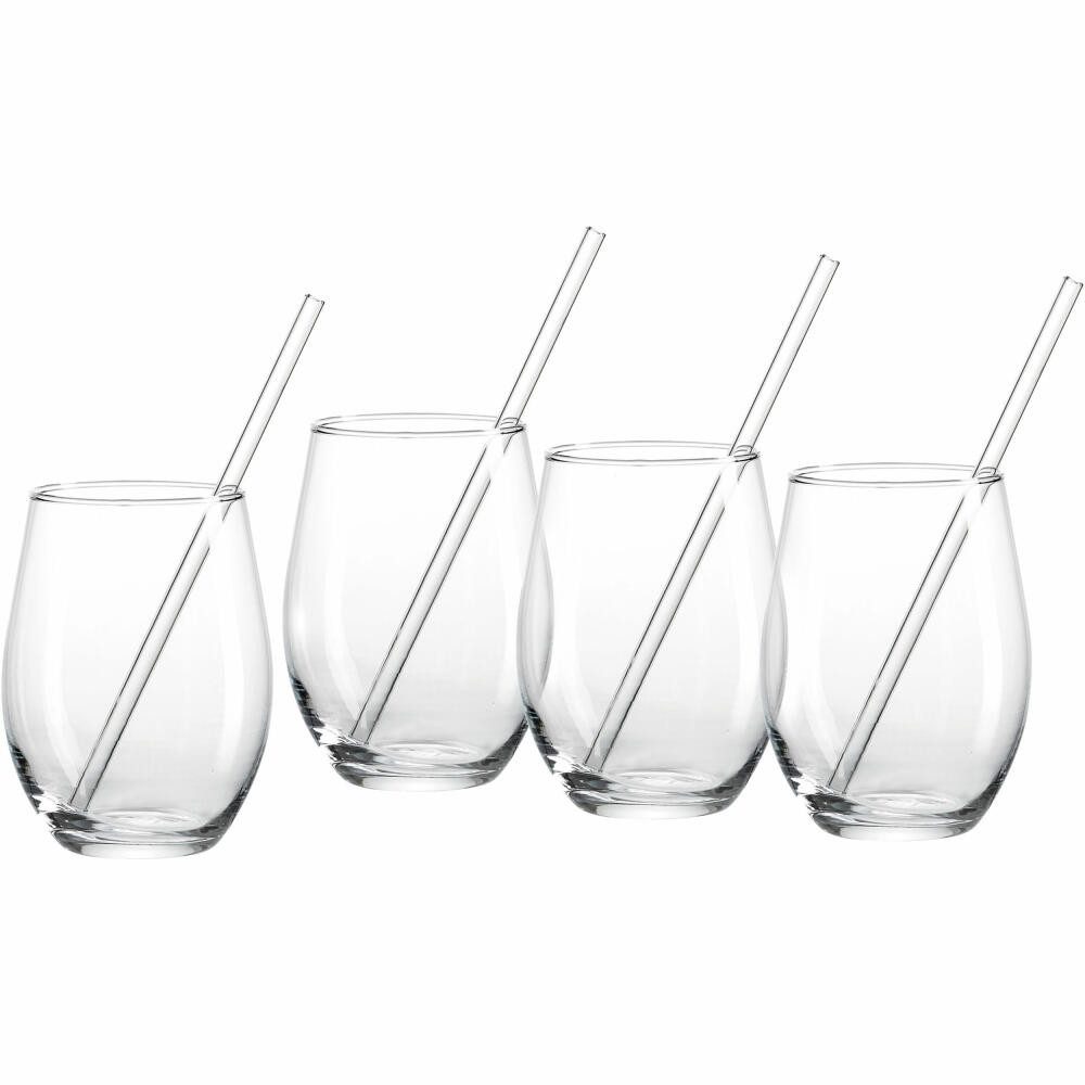 Ritzenhoff & Breker Longdrinkglas 8-tlg. mit Trinkhalm, Glas