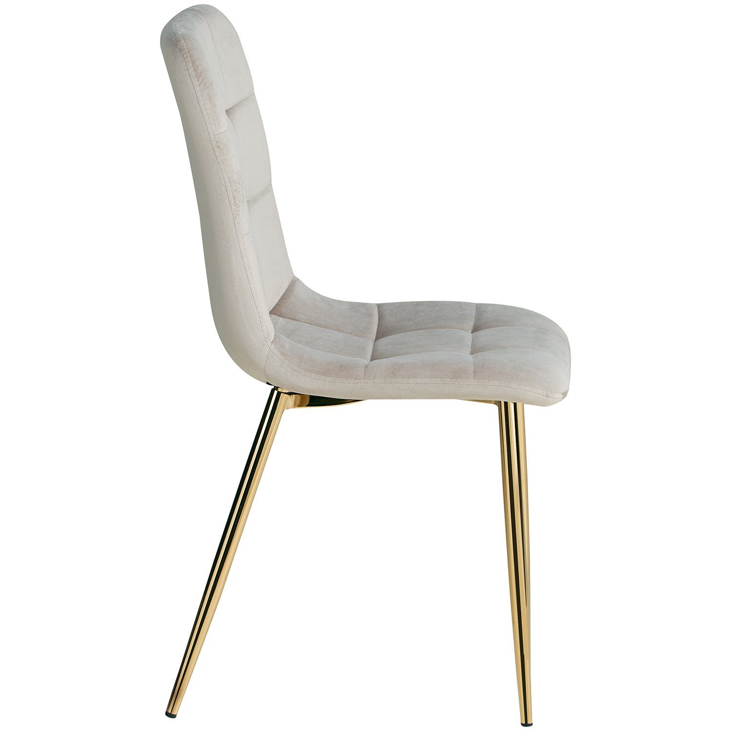 6 Stuhl Creme Küchenstuhl 2, 1, Set) | Esszimmerstuhl gold Polsterstuhl Stühle Homestyle4u (kein 4,