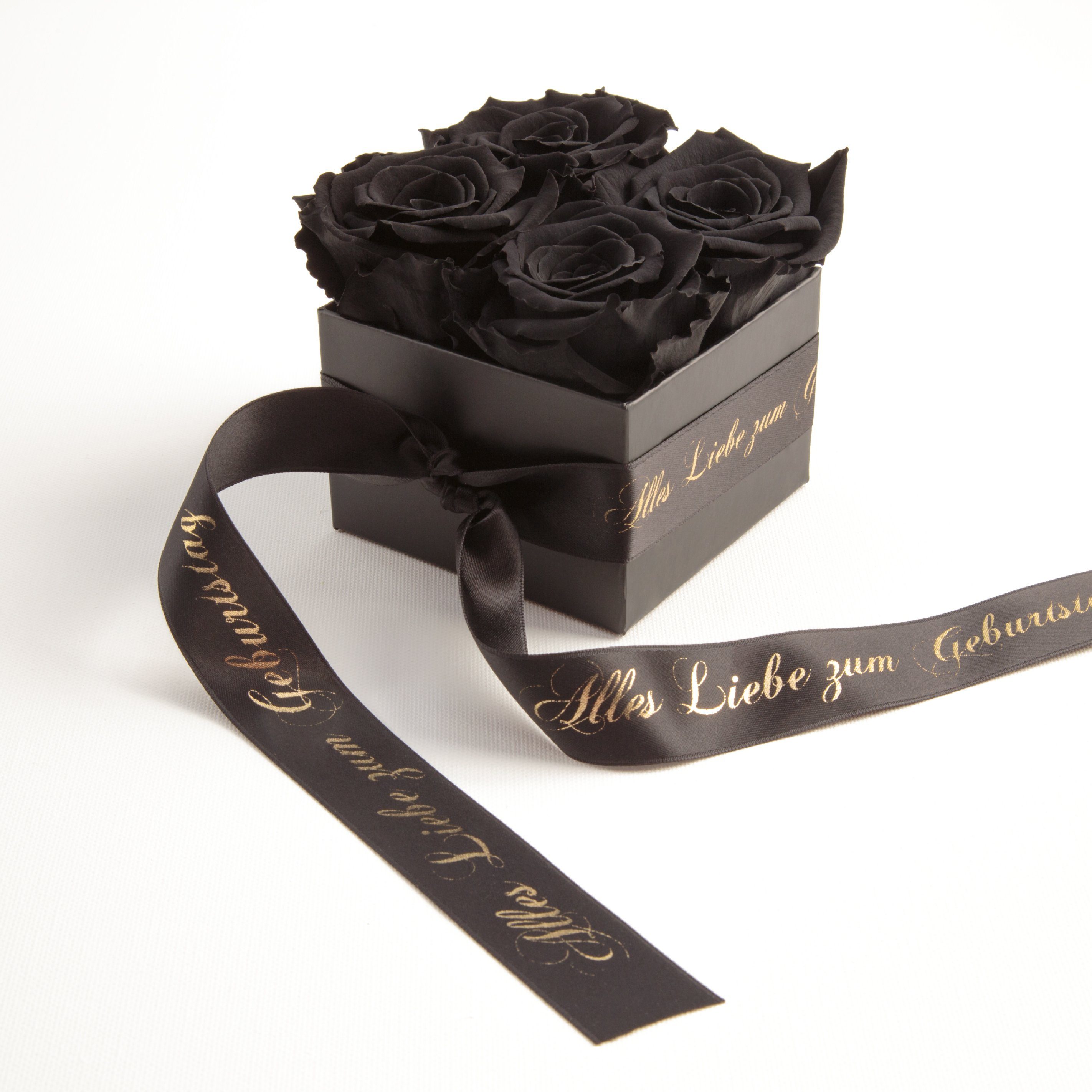 ROSEMARIE SCHULZ Heidelberg Dekoobjekt Rosenbox echte Rosen Alles Liebe zum Geburtstag Geschenk für Frauen (1 St), Echte konservierte Rosen, Made in Germany