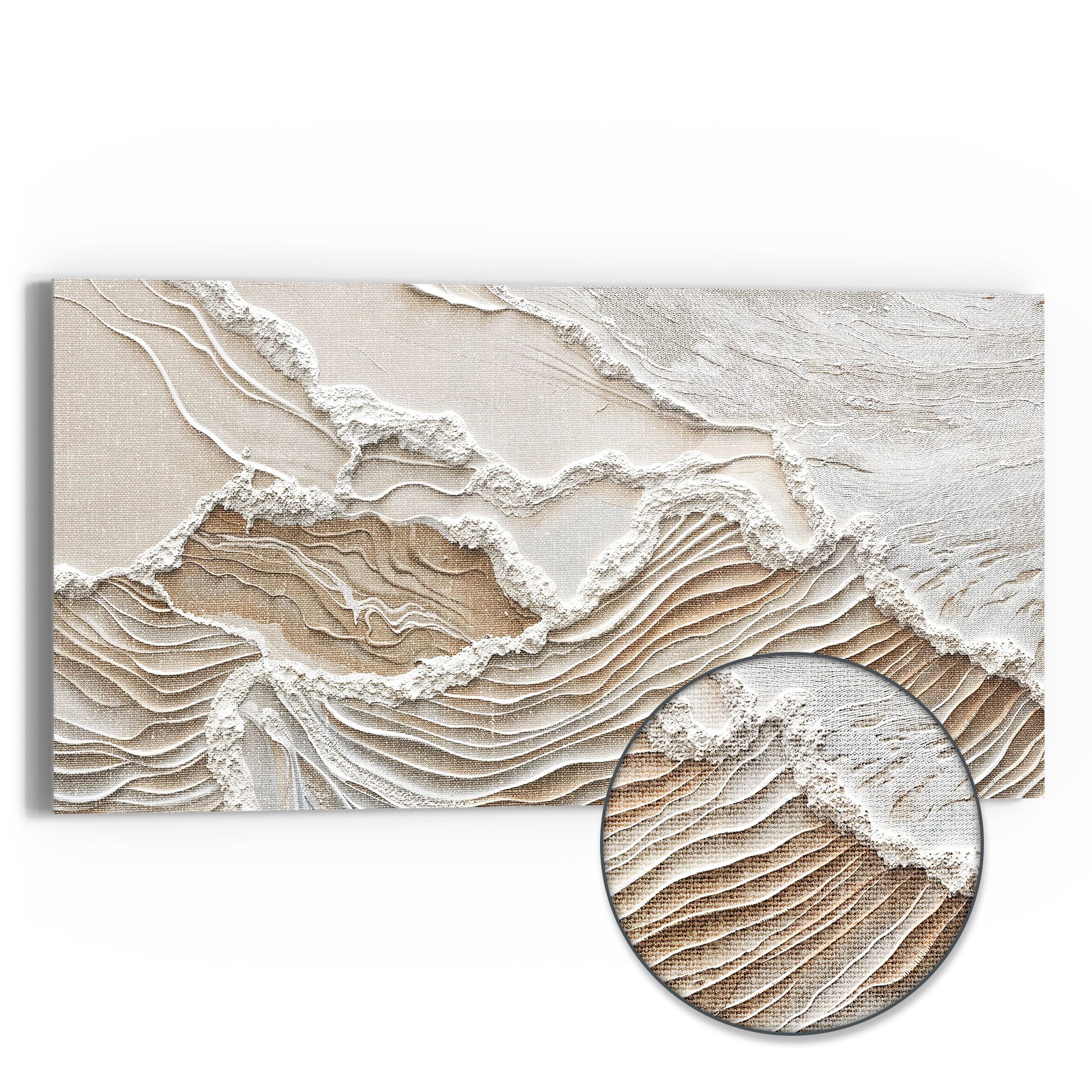 DEQORI Leinwandbild 'Sandwellenzauber', 'Sandwellenzauber', Hybrid Leinwand günstig online kaufen