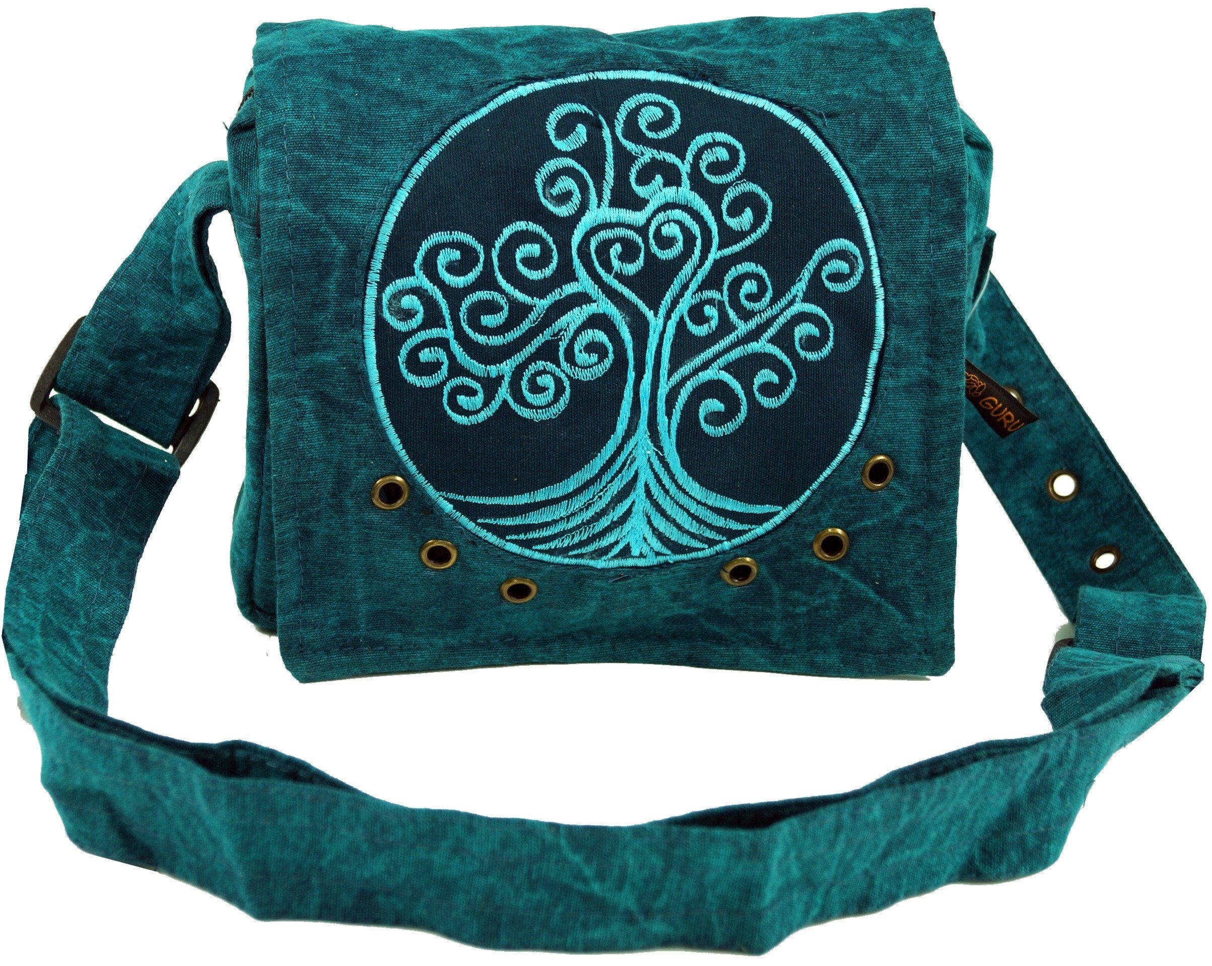 Schultertasche Ethno Schultertasche, Nepaltasche Stonewash..