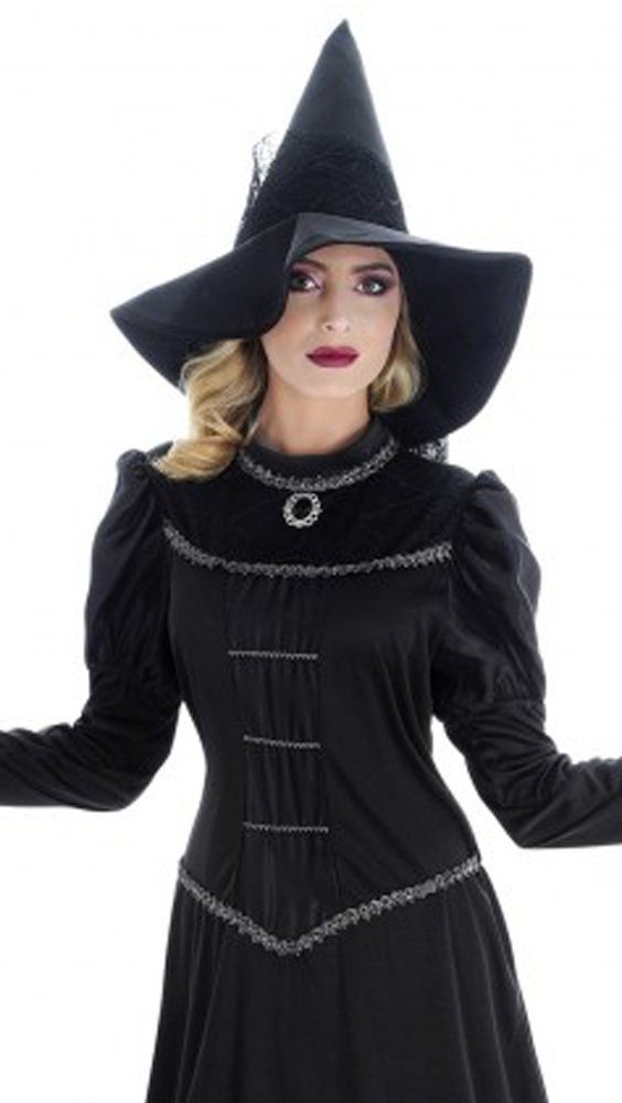 CHAKS Hexen-Kostüm Damenkostüm 'Orelie' - Langes Kleid und Hexenhut günstig online kaufen