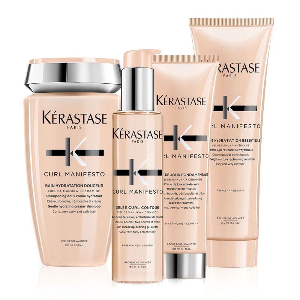 Kérastase Haarpflege-Set Kérastase Curl Manifesto Set Shampoo Maske Gel Creme, 4-tlg., reichhaltig