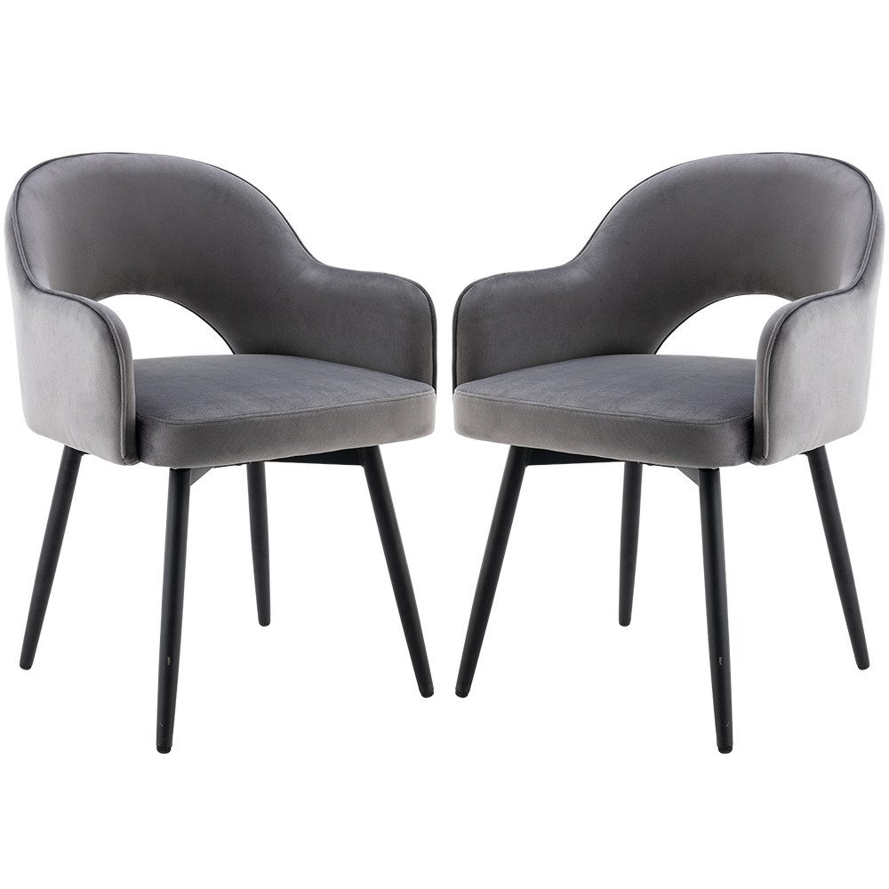 WAHSON OFFICE CHAIRS Esszimmerstuhl 2er Set Drehstuhl Samt Modern Küchenstü günstig online kaufen