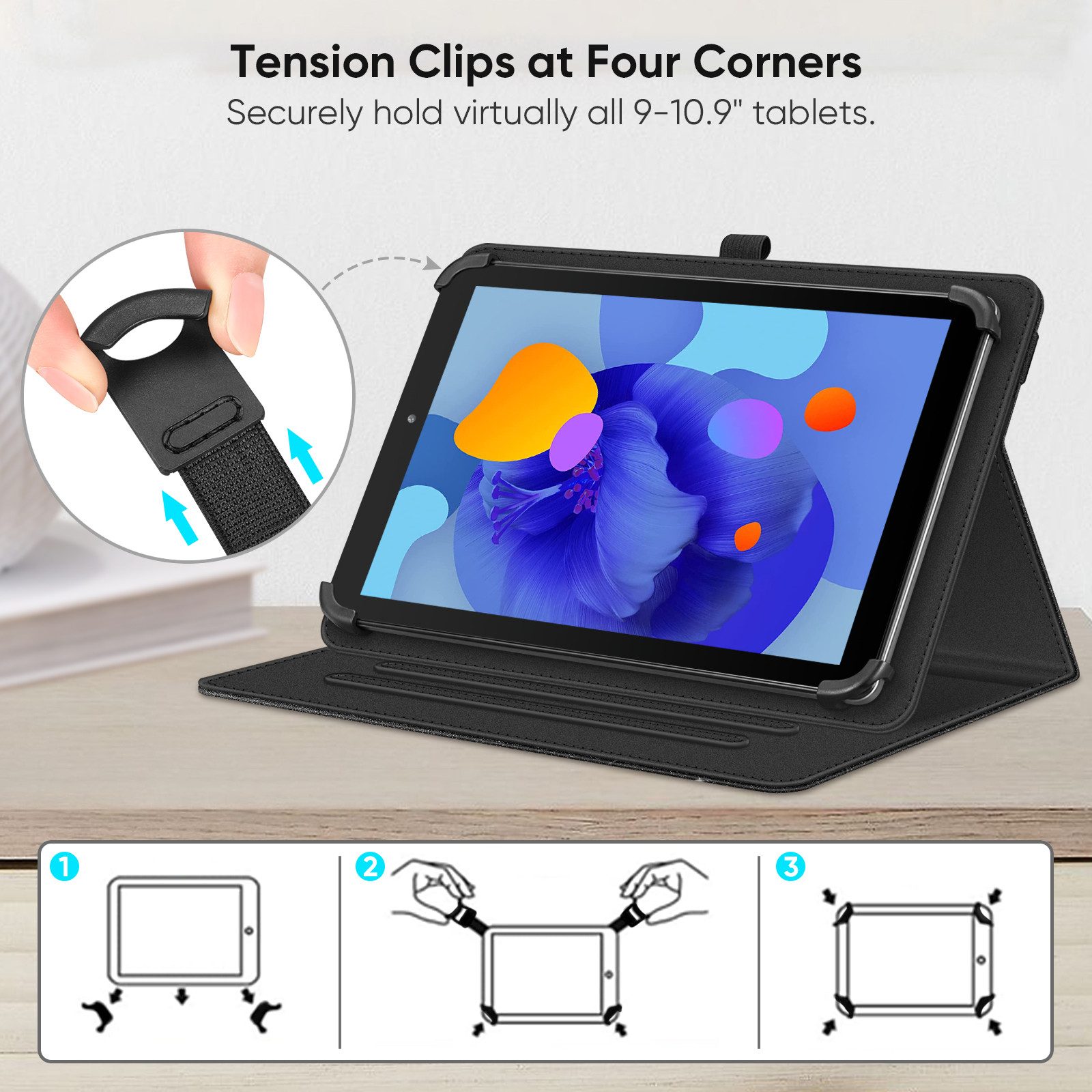 Fintie Tablet-Hülle Universal Hülle für Blackview Tab60 WiFi Tablet 10''/Tab 70/Tab 80 10" – Bild 5 von 5