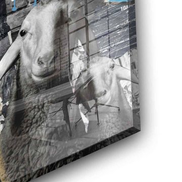 DOTCOMCANVAS® Acrylglasbild Be A Goat - Acrylglas, Acrylglasbild Motivation Hustle Geld Street Art Grafitti square