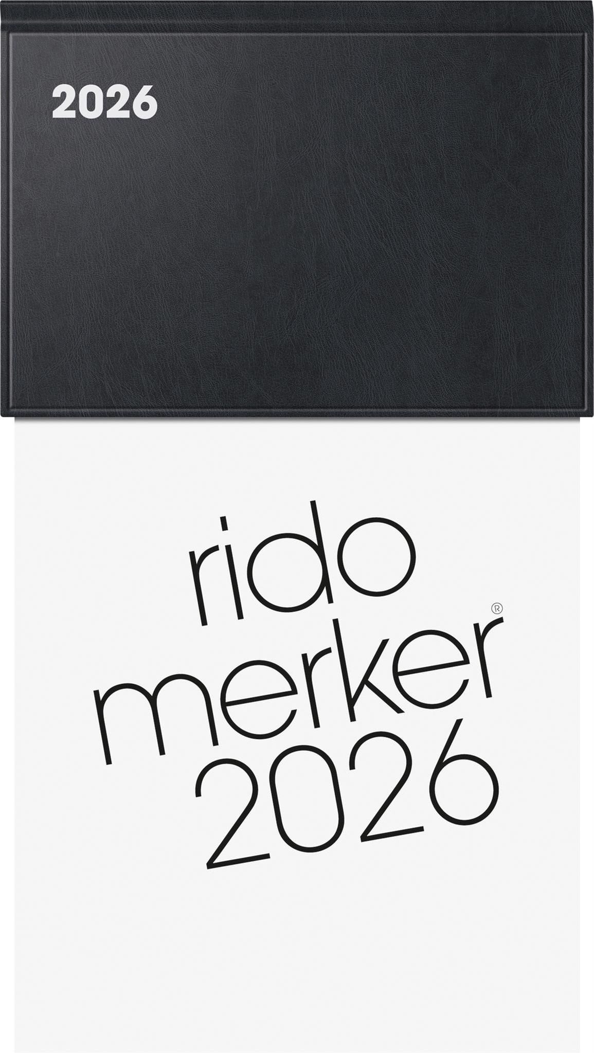RIDO Countdown Kalender 2026 Rido Vormerkbuch Merker 108×201 mm sw 4003273791251