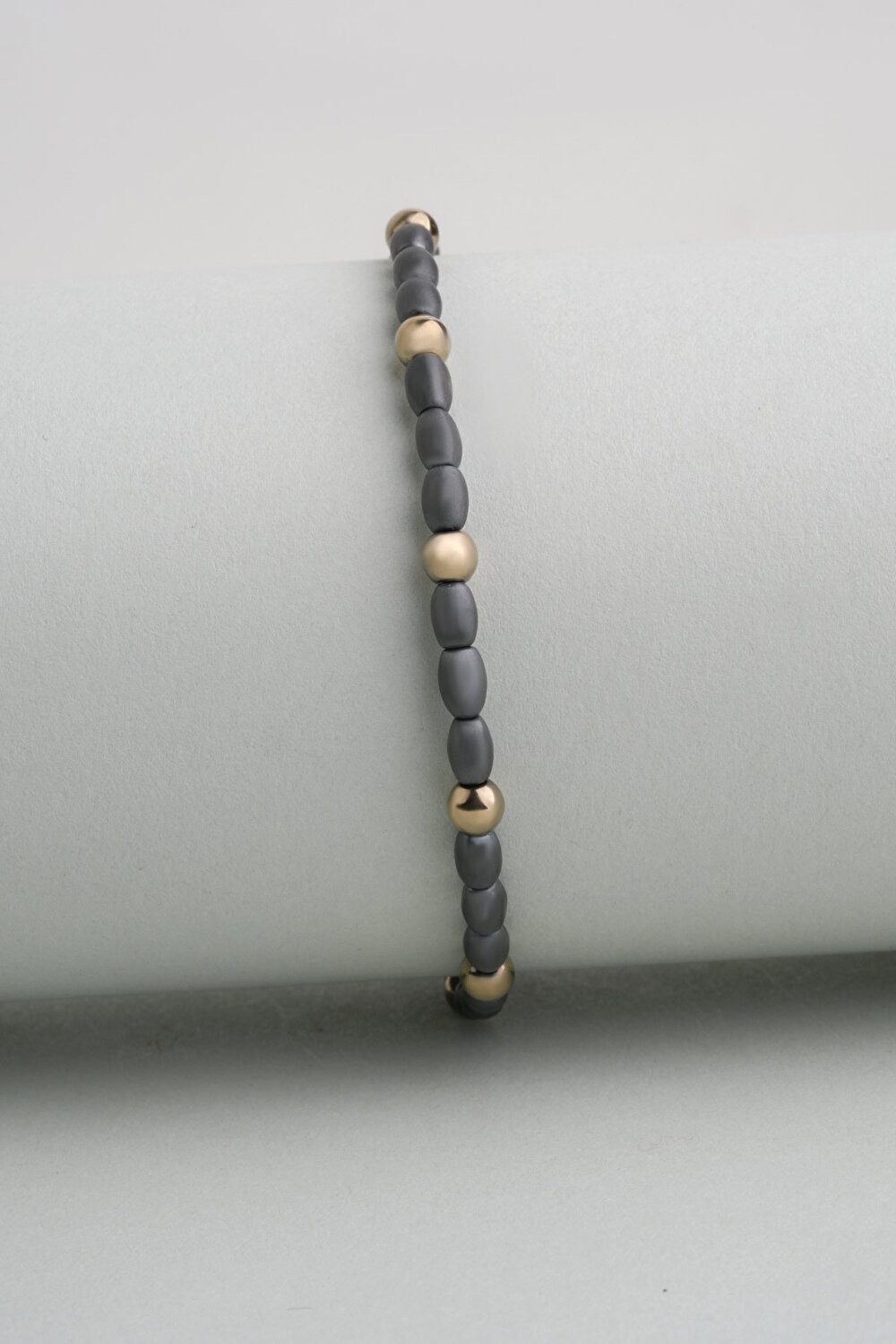 Ketten und Armband Set Silber Hämatit Steinarmband 21cm
