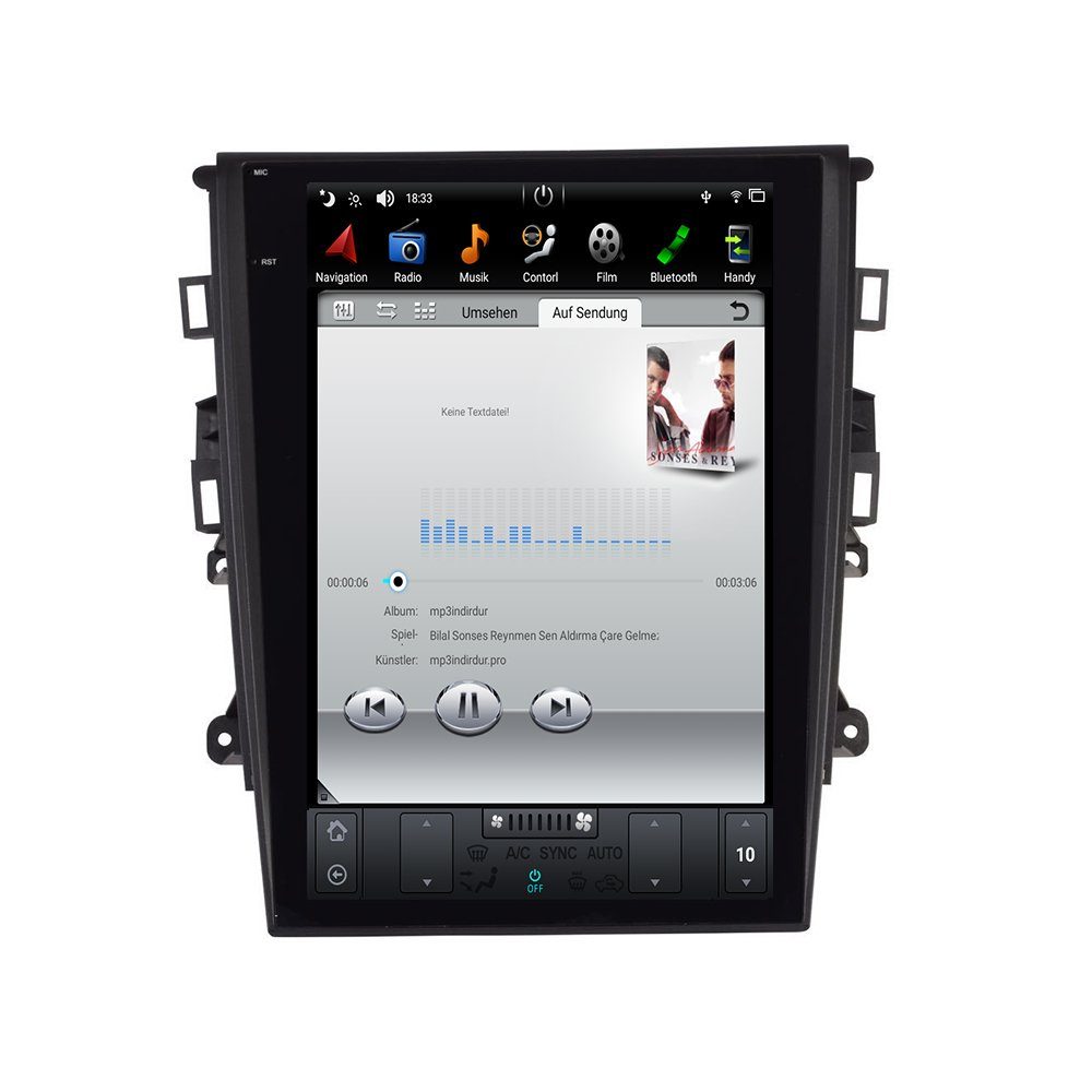 Android Für 13.6" GPS MK5 Autoradio CarPlay Einbau-Navigationsgerät TAFFIO Ford Touchscreen Mondeo