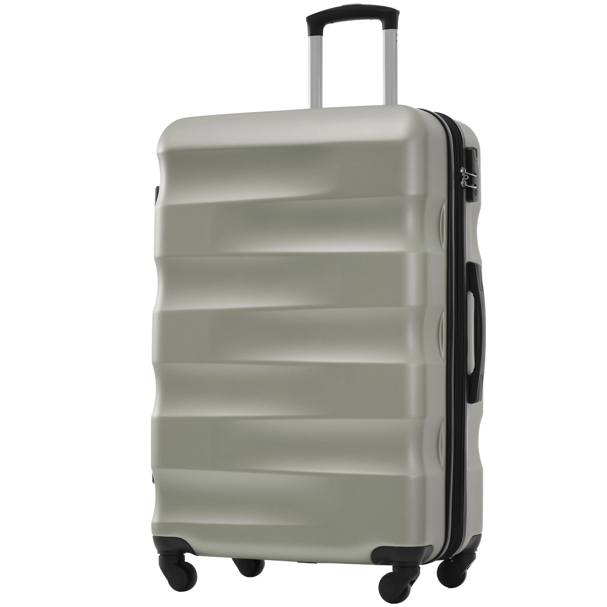 BlingBin Hartschalen-Trolley Rollkoffer, 4 Rollen, TSA Zollschloss, 69*44.5*26.5 Goldgrün