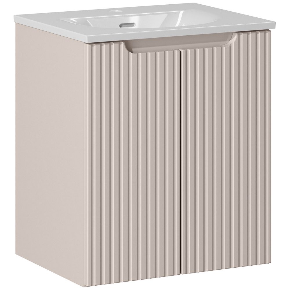 Lomadox Waschtisch NEWPORT-56-CASHMERE, 51cm mit Keramikwaschbecken, kaschm günstig online kaufen