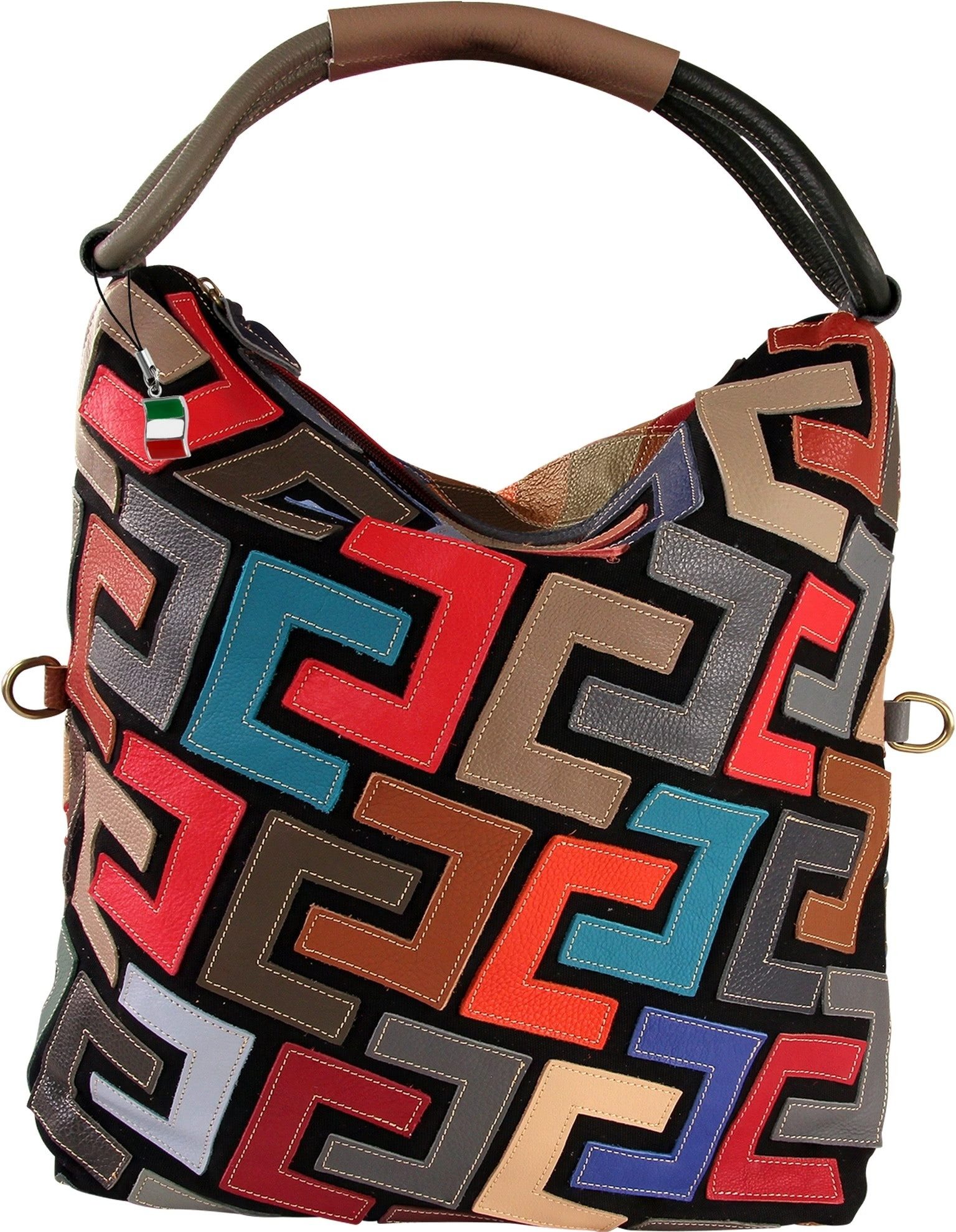 FLORENCE Schultertasche Florence ital. Shopper Echtleder günstig online kaufen
