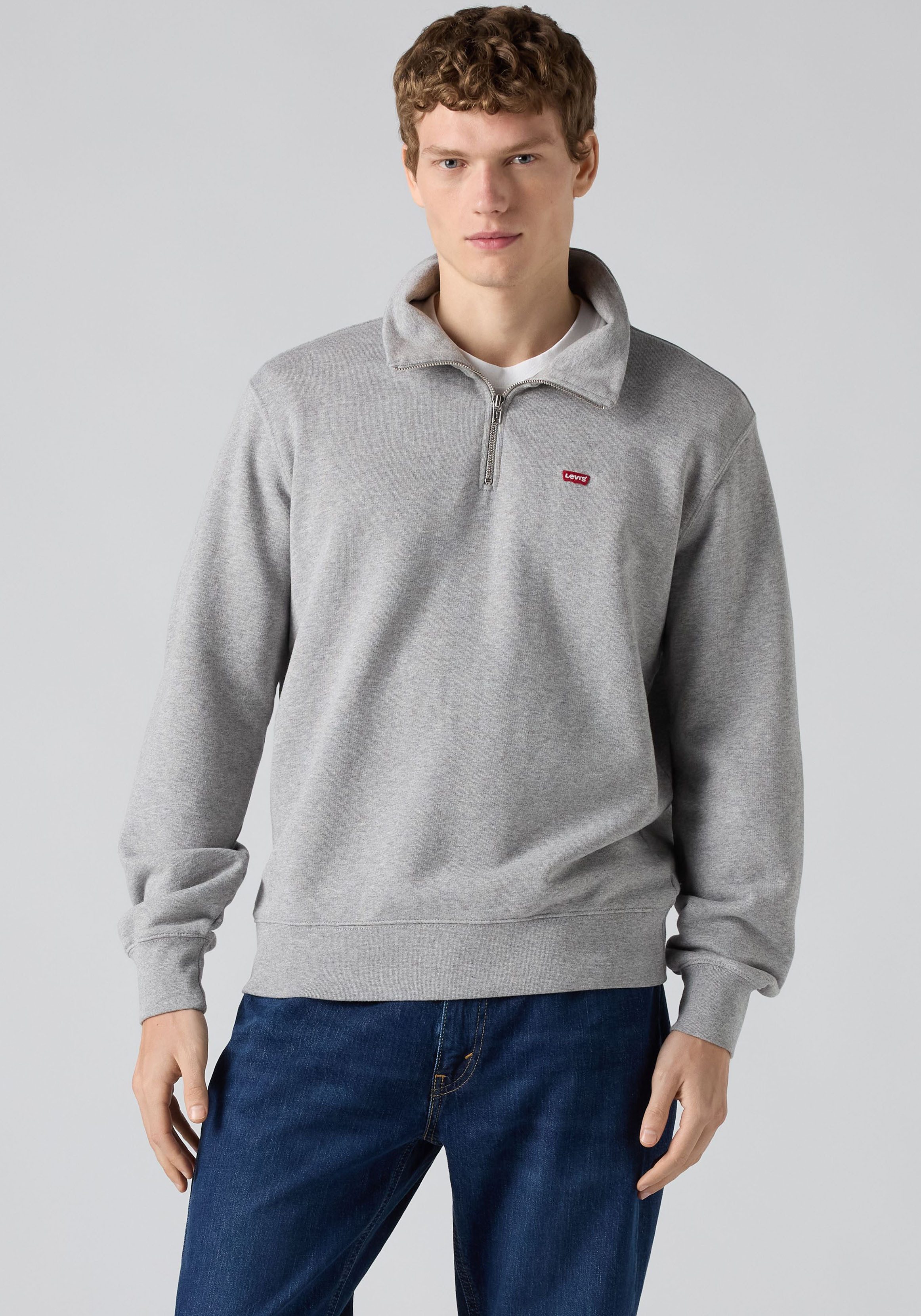 Levi's® Sweatshirt ORIGINAL HM 1/4 ZIP mit Troyer-Kragen und Logo-Stickerei