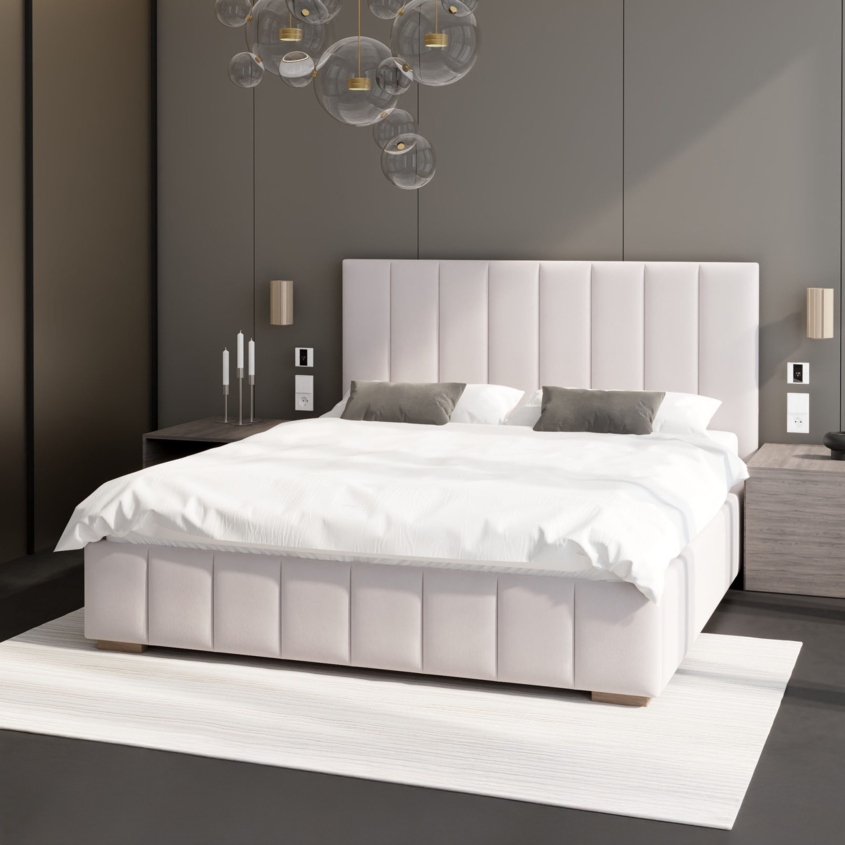 FDM Polsterbett DENTON modern mit Bettkasten MADE IN EU - mit hochwertigem günstig online kaufen