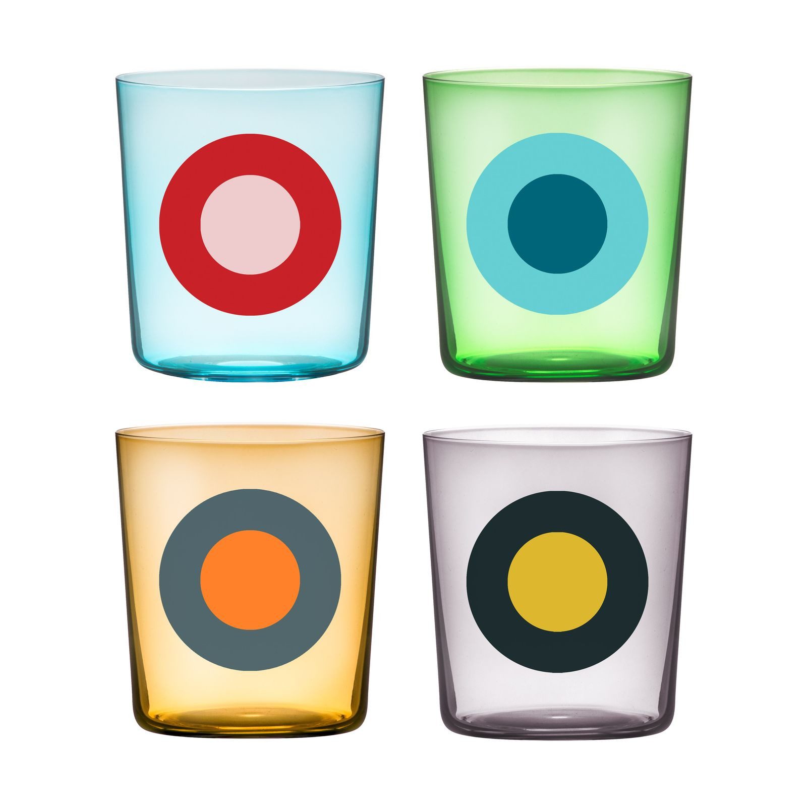 Remember Gläser-Set Gläser Dots 4 Stück - Modell Set 1, Glas, Remember Gläser Dots 4 Stück - Modell Set 1