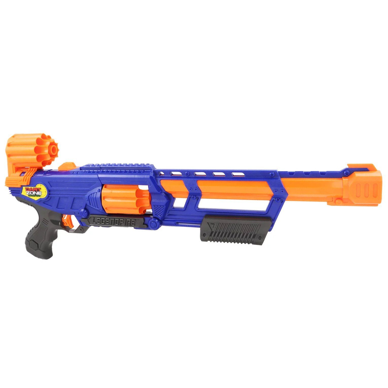 Prime Time Toys Blaster Dartblaster Legendfire, Pump-Action-Blaster mit wechselbarer Trommel