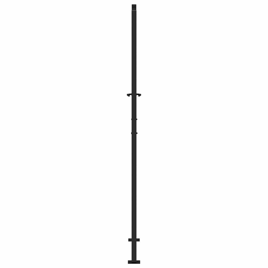 vidaXL Gartentor Gartentor Schwarz 100x200 cm Stahl Leichtes Design