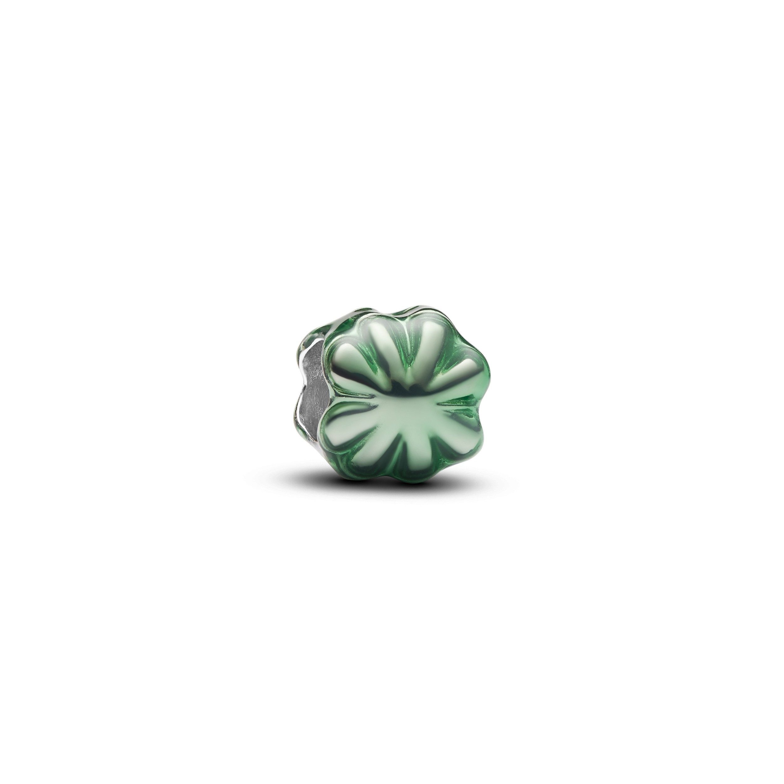 Pandora Charm-Einhänger Pandora Mini-Charm Damen Grünes Kleeblatt Sterling-Silber 794817C01