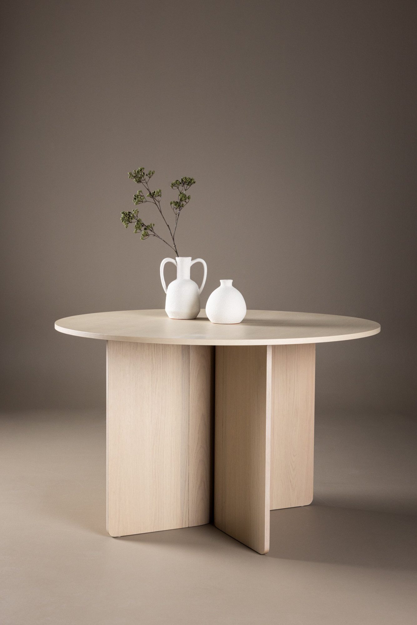 Venture Home Esstisch Tyresö, runder Esstisch, robust, Ø 120 cm, Esszimmertisch, MDF, rund, gesellig, pflegeleicht