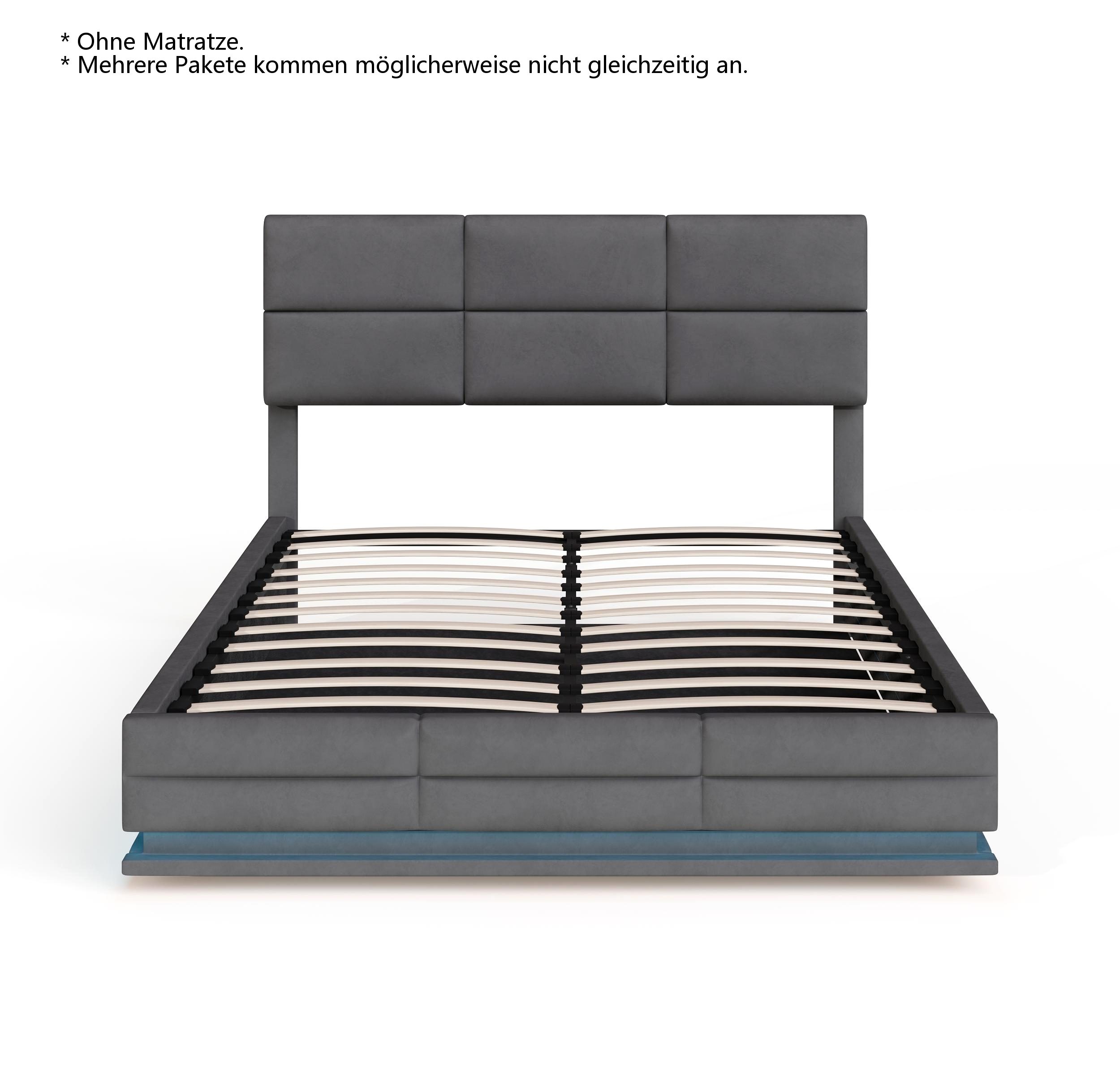 LVHOM Boxbett 90/140/160/180x200 cm mit LED, USB, Typ C-Ladeanschluss, Bett günstig online kaufen