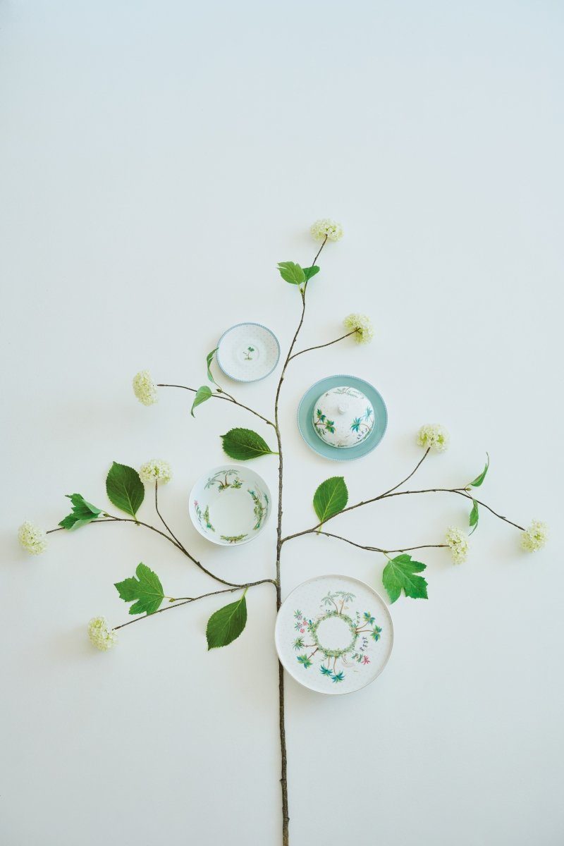 PiP Studio Etagere Jolie Dots Gold Kuchenplatte auf Fuß klein 21 cm, Porzellan, (Platten), Mini Cake Tray Jolie Dots Gold 21cm