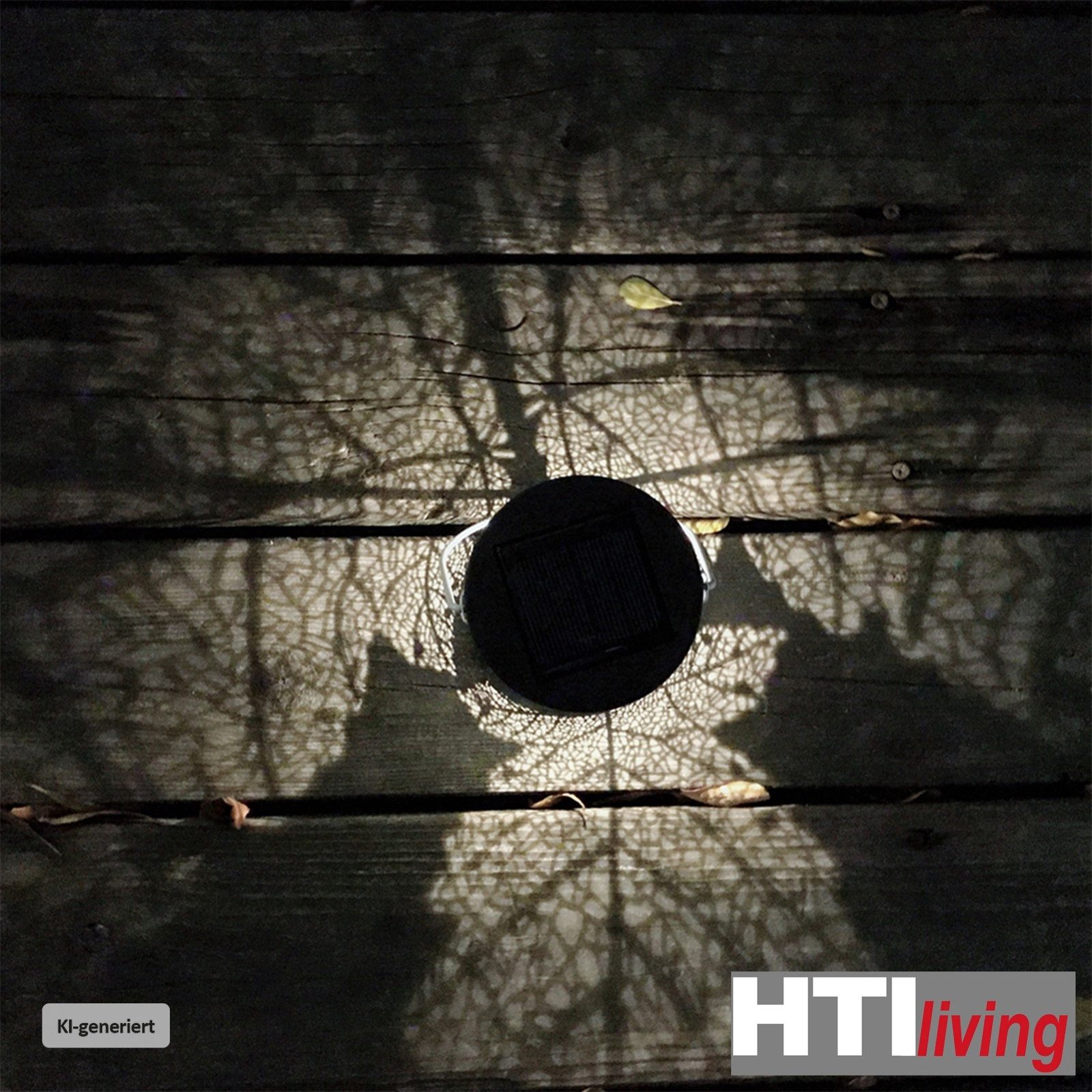 HTI-Living LED Solarleuchte Solarlaterne Blatt Luna, nicht relevant, LED – Bild 3 von 4