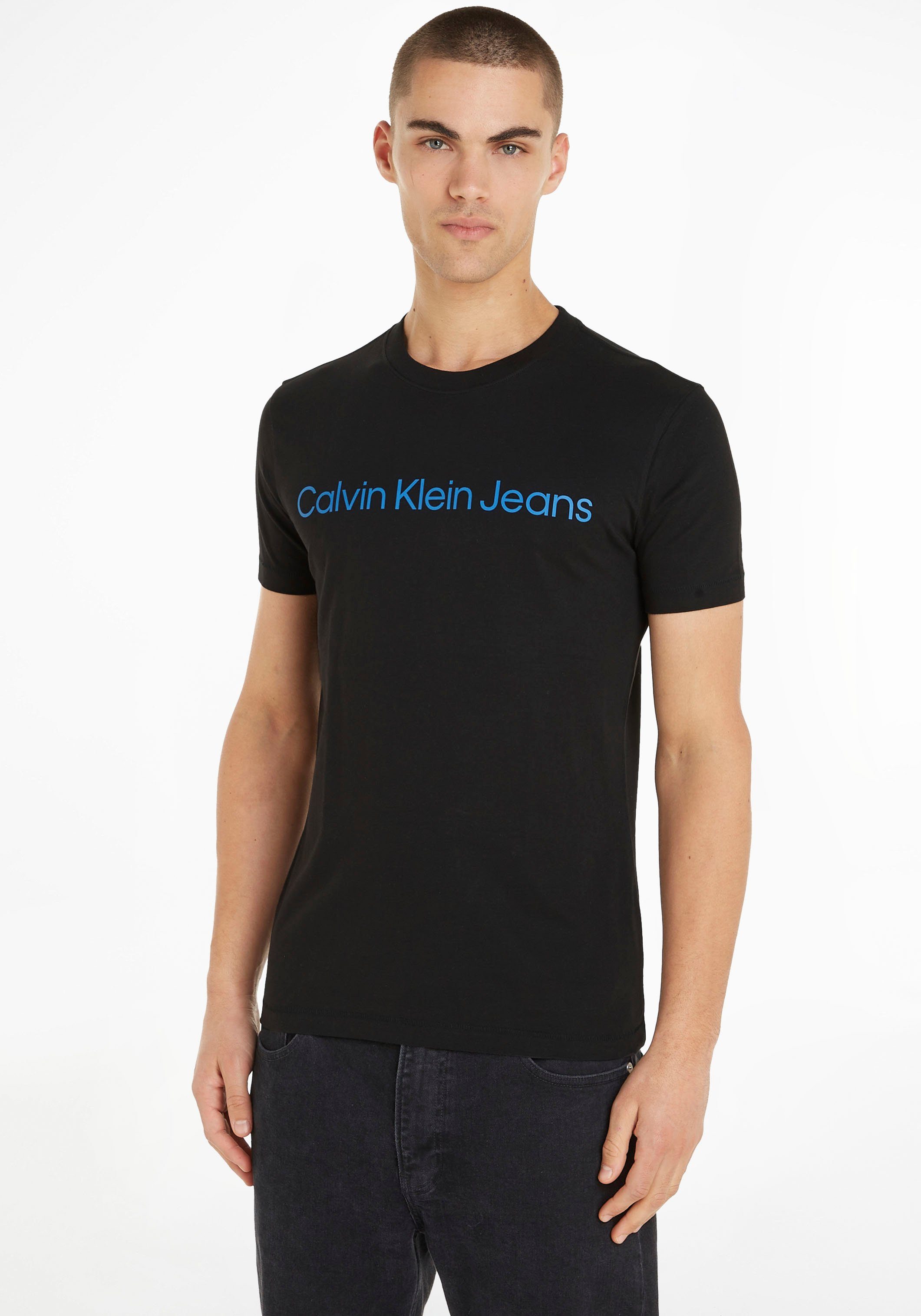 Calvin Klein Calvin Logoschriftzug mit Black Ck T-Shirt Klein Jeans INSTITUTIONAL LOGO