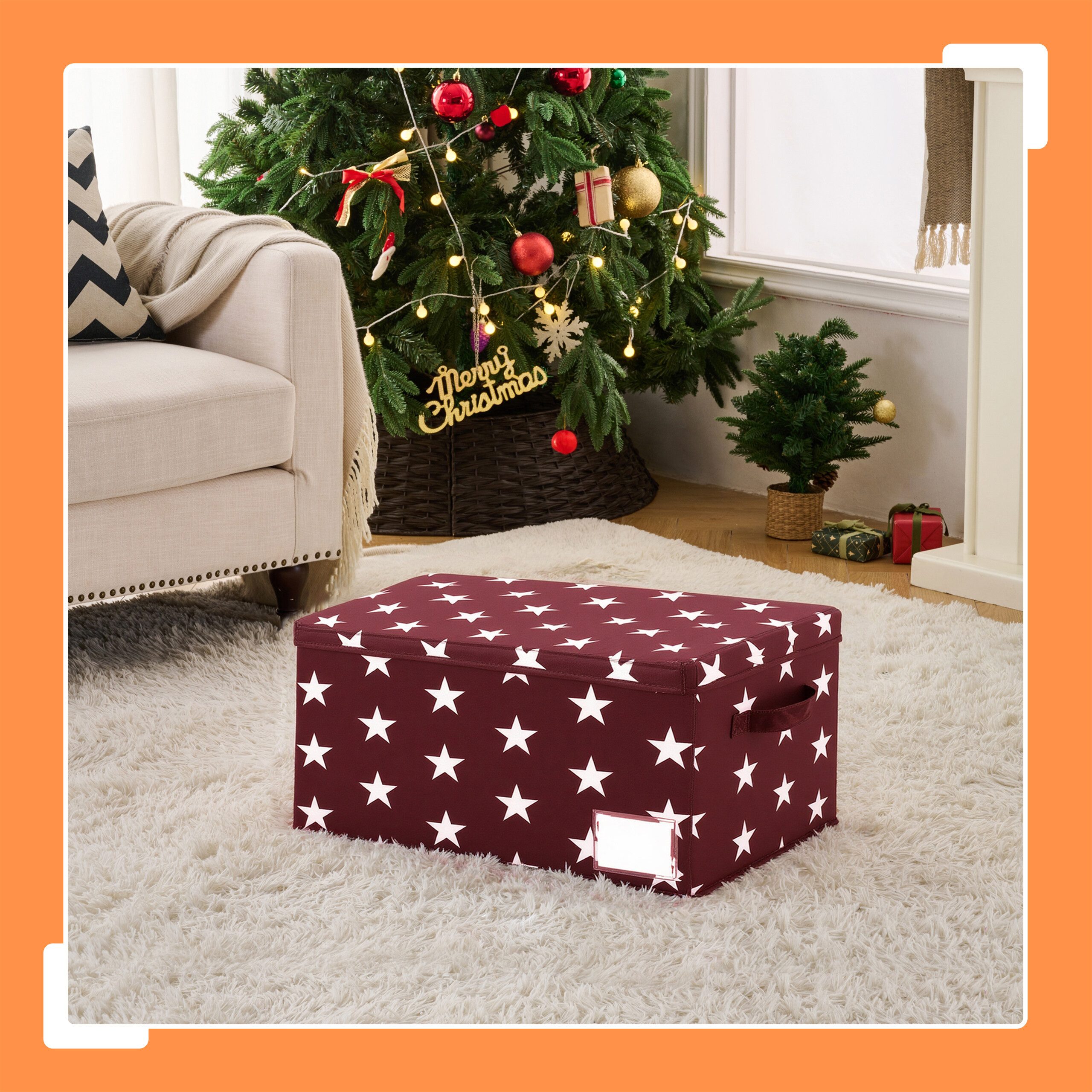 relaxdays Aufbewahrungsbox Weihnachtskugel Aufbewahrungsbox, rot günstig online kaufen