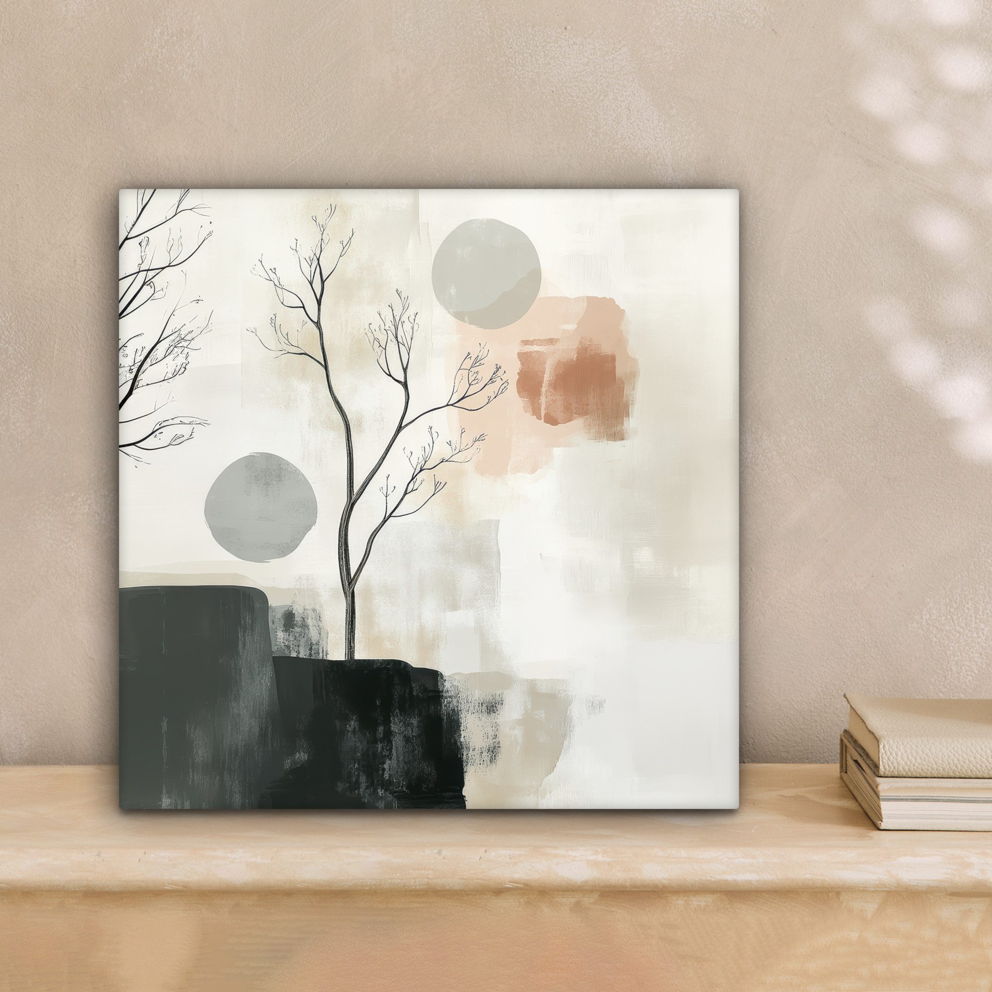 OneMillionCanvasses® Leinwandbild Wabi sabi - Beige - Pflanze, Fotodruck (1 günstig online kaufen