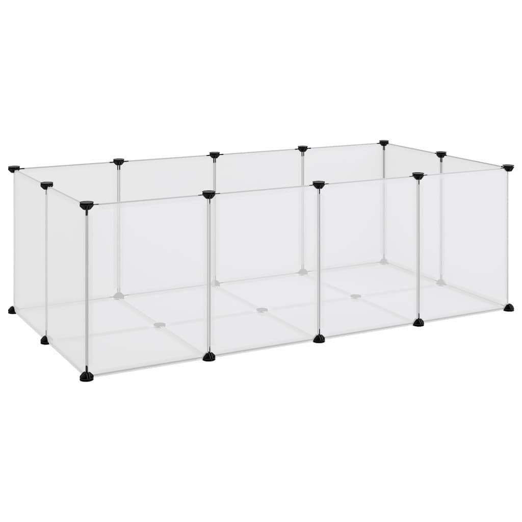Kleintierstall Kleintierkäfig Transparent 144x74x46,5 cm PP und Stahl