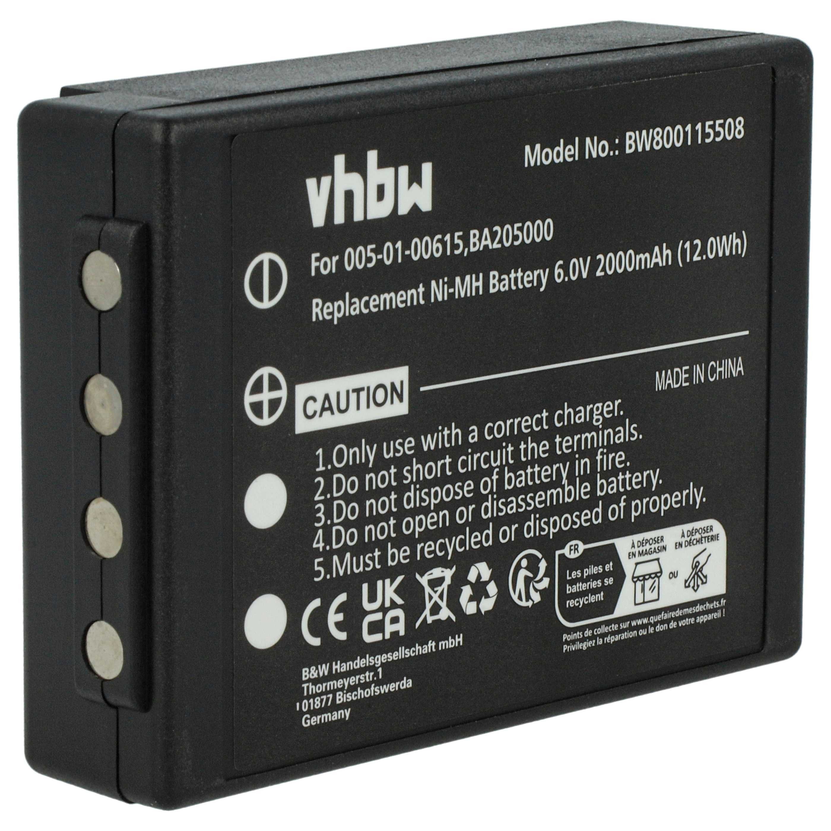 Akku Ersatz für HBC 005-01-00615, BA205000, BA206000, BA205030 für Akku