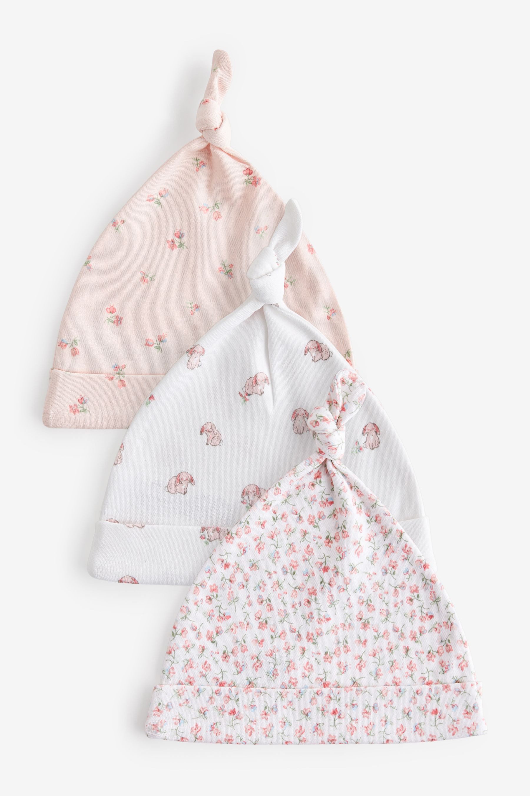 Next Erstlingsmütze Baby Knotenmütze im 3er-Pack (3-St)