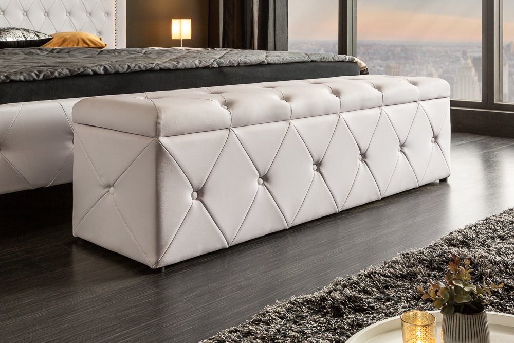 riessambiente Bettbank EXTRAVAGANCIA 140cm weiß (Einzelartikel, 1St