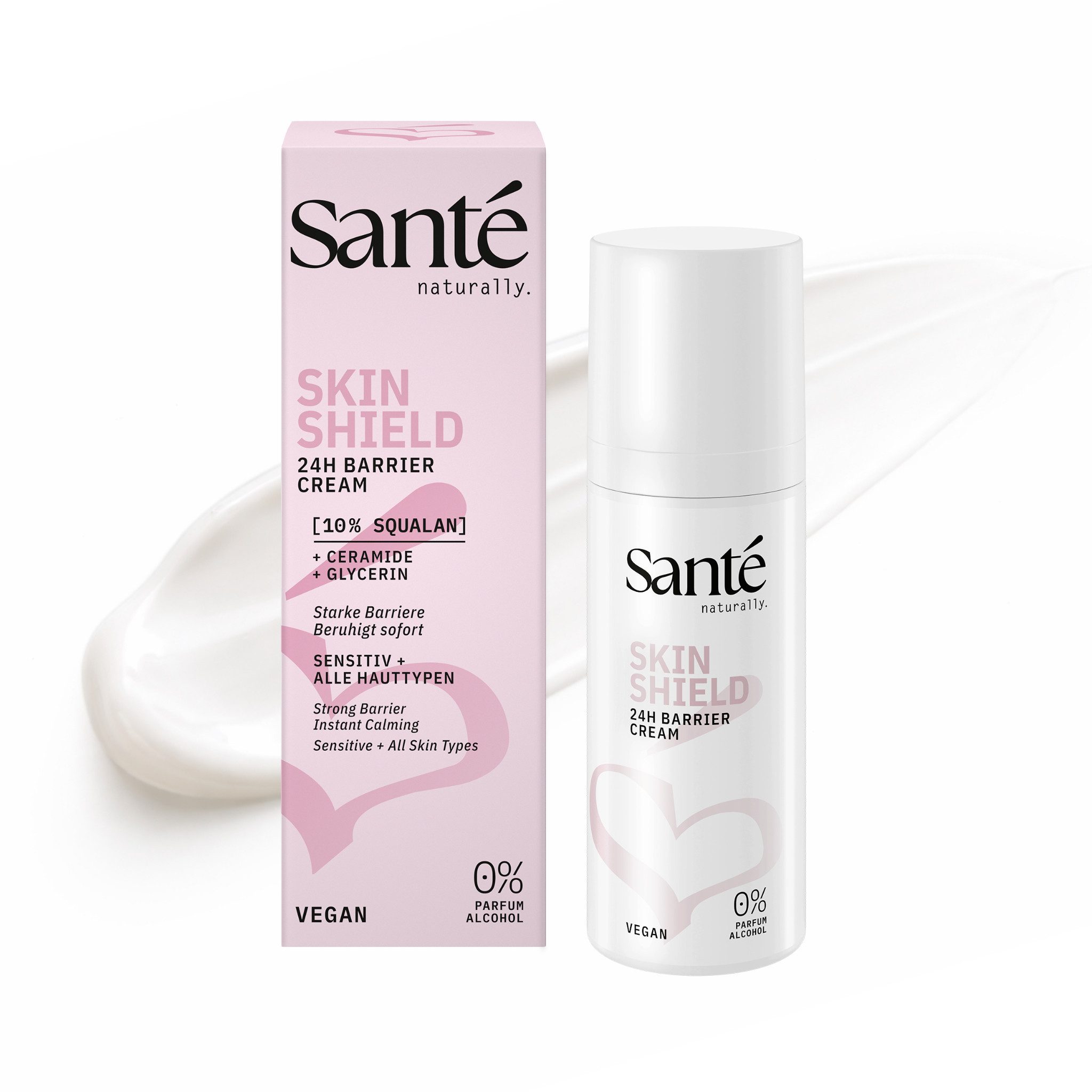 SANTE Gesichtspflege SKIN SHIELD 24h BARRIER CREAM, für sensible und gestresste Haut, mit Creme-Textur, beruhigend