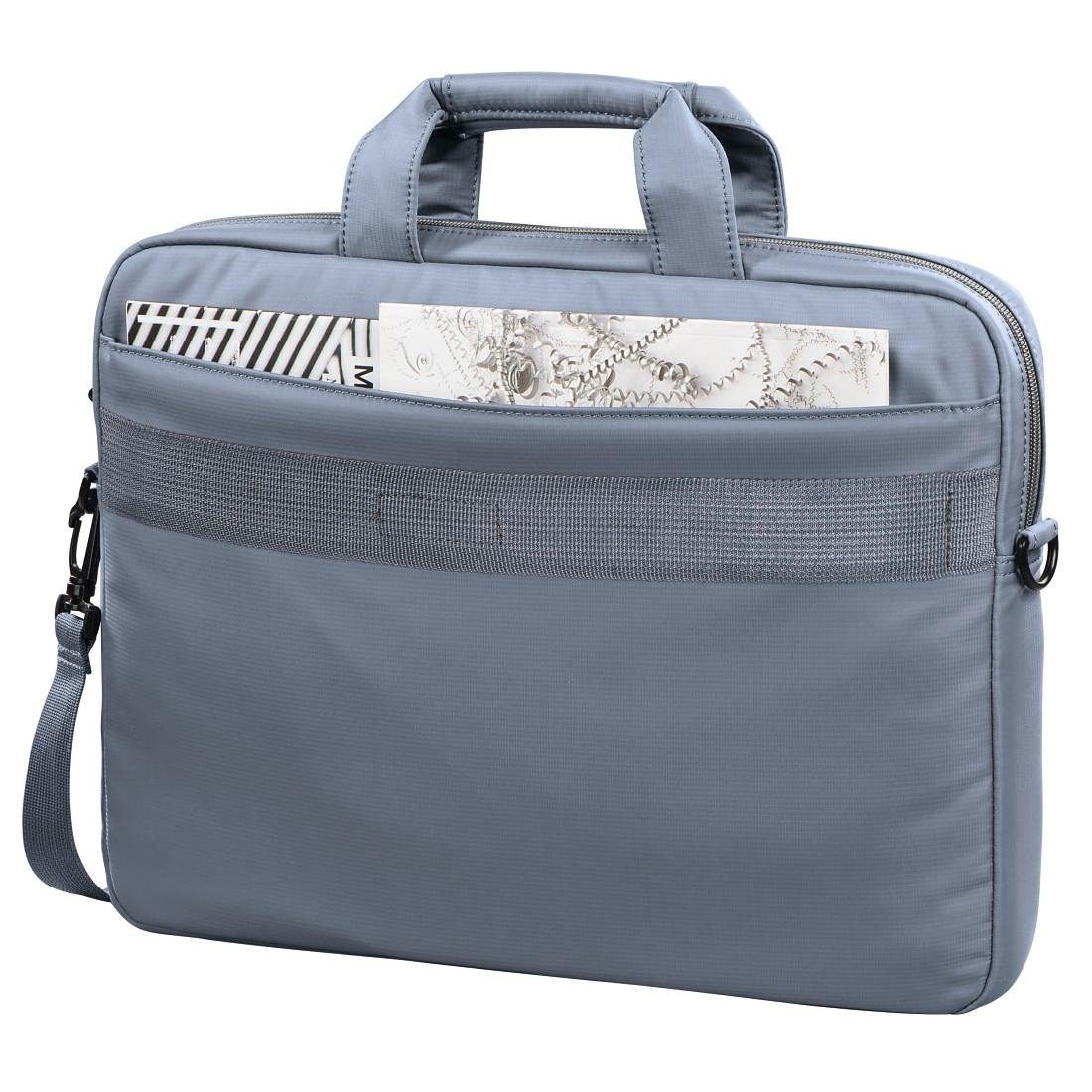 Hama Laptoptasche Notebook Tasche bis 44 cm (17,3 Zoll) aus Nylon, eleganter Look, Mit Tablet- und Dokumentenfach, Organizerstruktur und Trolleyband