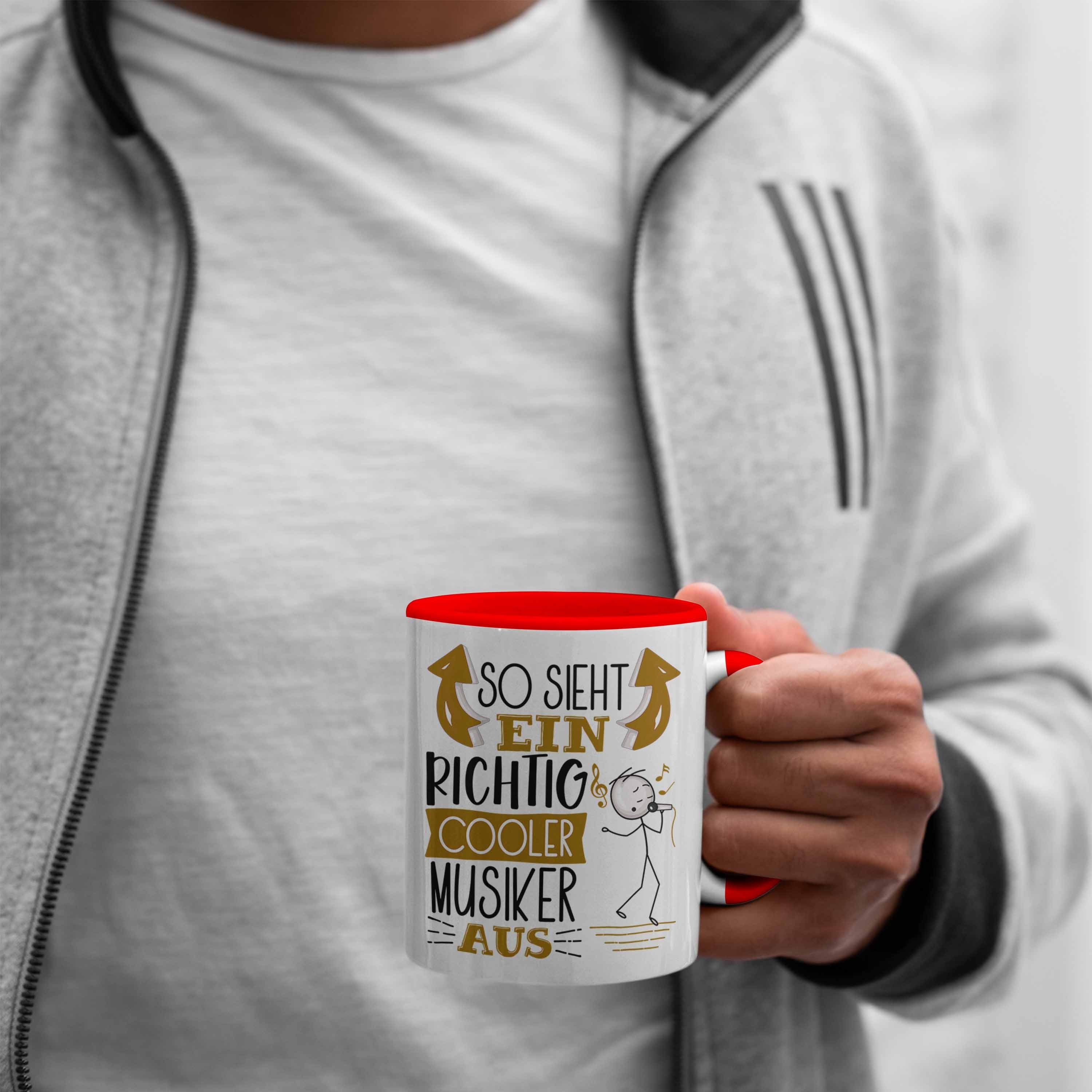 RIchtig So Ein Cooler Musiker Geschenk Geschen Tasse Tasse Sieht Rot Trendation Aus Musiker