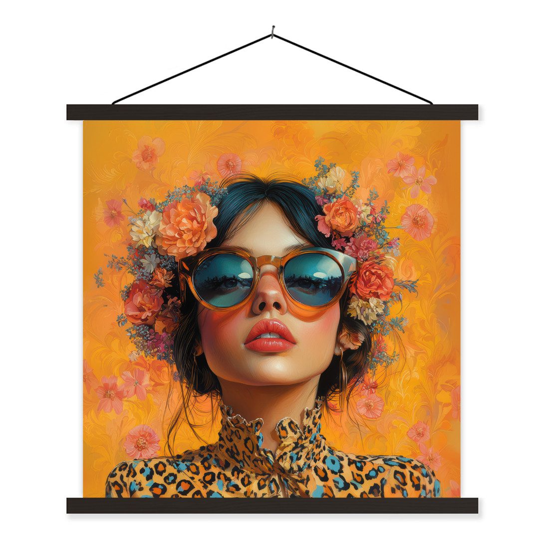 MuchoWow Poster Frau - Blumen - günstig online kaufen