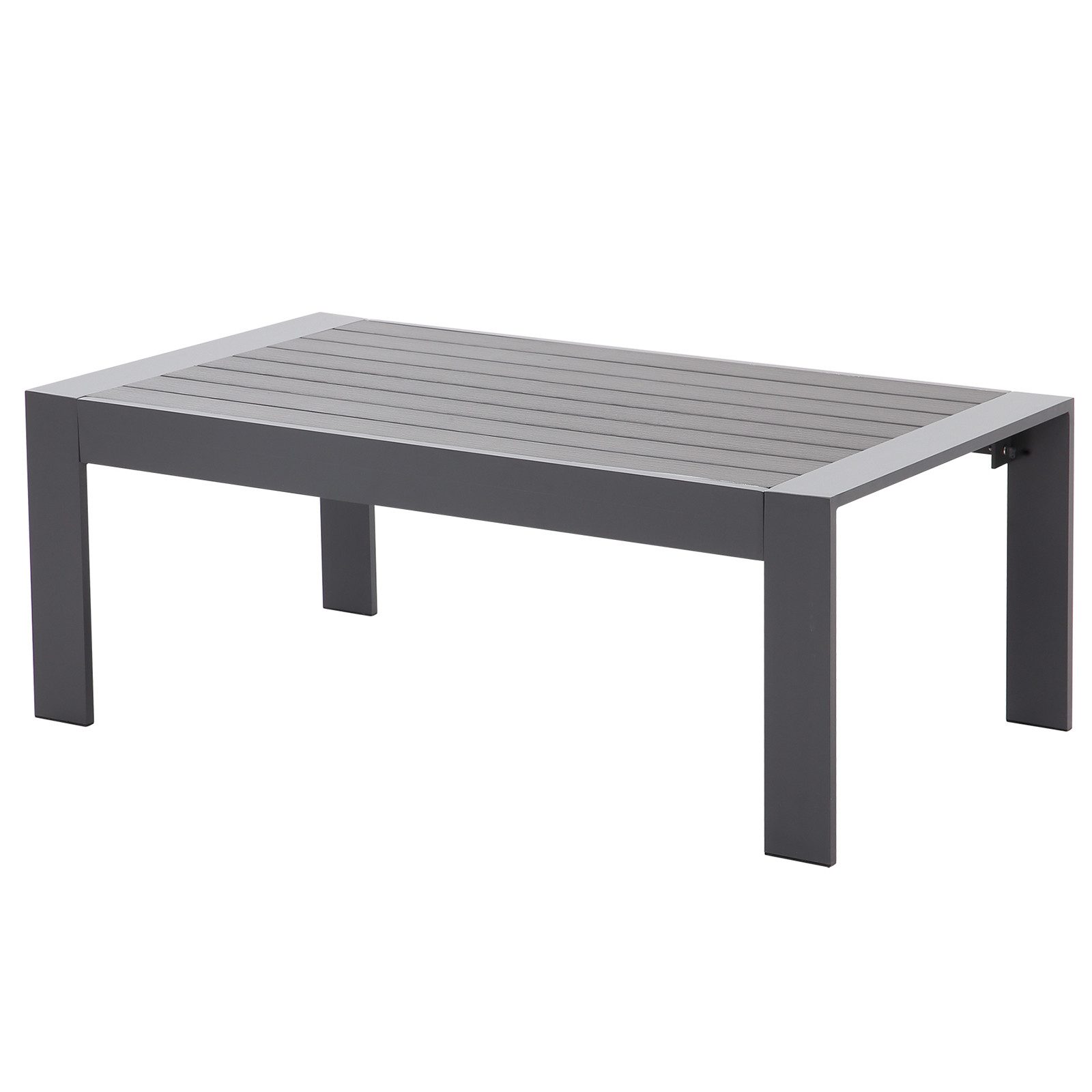 MeXo Gartentisch Balkontisch Aluminium 110×62×41cm, Gartentisch