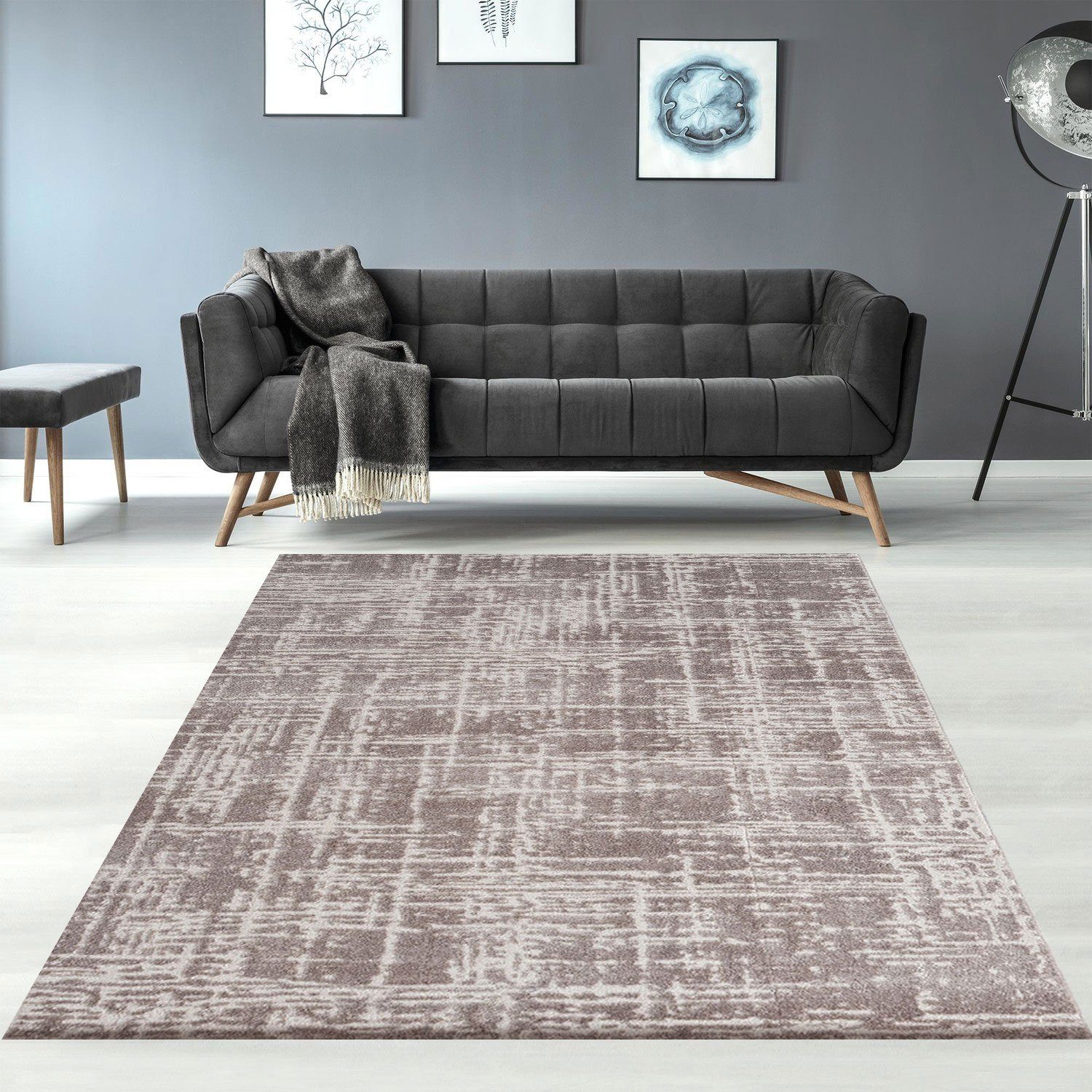 Vimoda Teppich Kurzflor Modern, Rechteckig, Super Weich, 3D Effekt, Hoch Tief, Luxury